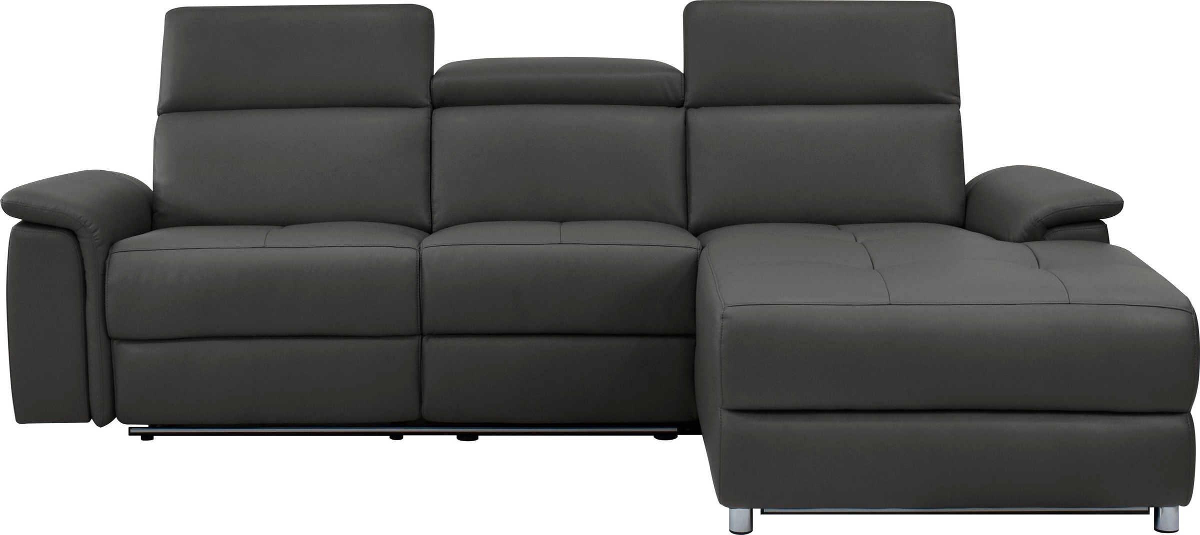Home affaire Ecksofa »Pareli, L-Form, 259cm,m. Recamiere, Echtleder, Kunstl günstig online kaufen