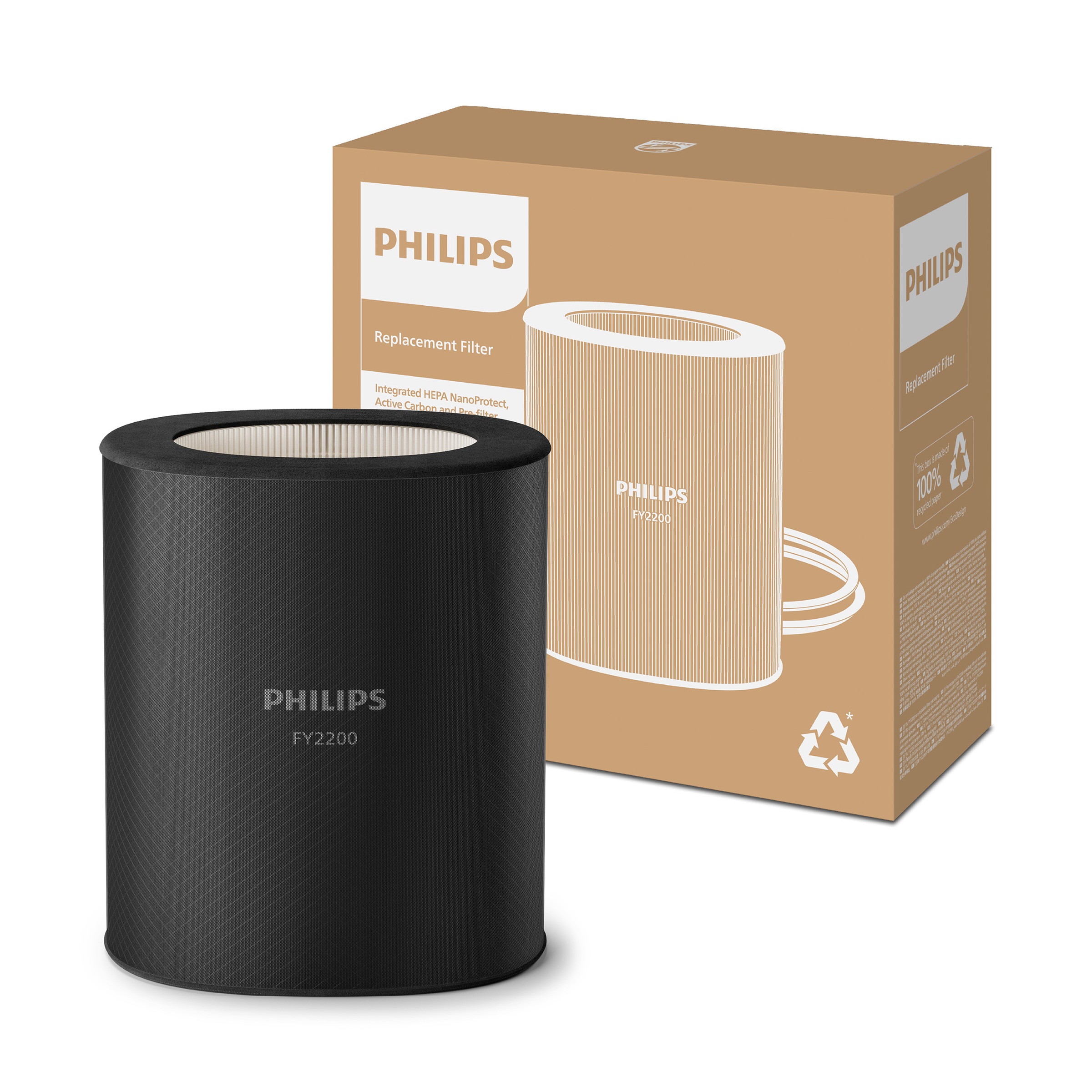 Philips Ersatzfilter »FY2200/30 HEPA NanoProtect Filter«, (1 tlg.), bis zu 3 Jahre verwendbar, 1 Filter im Lieferumfang