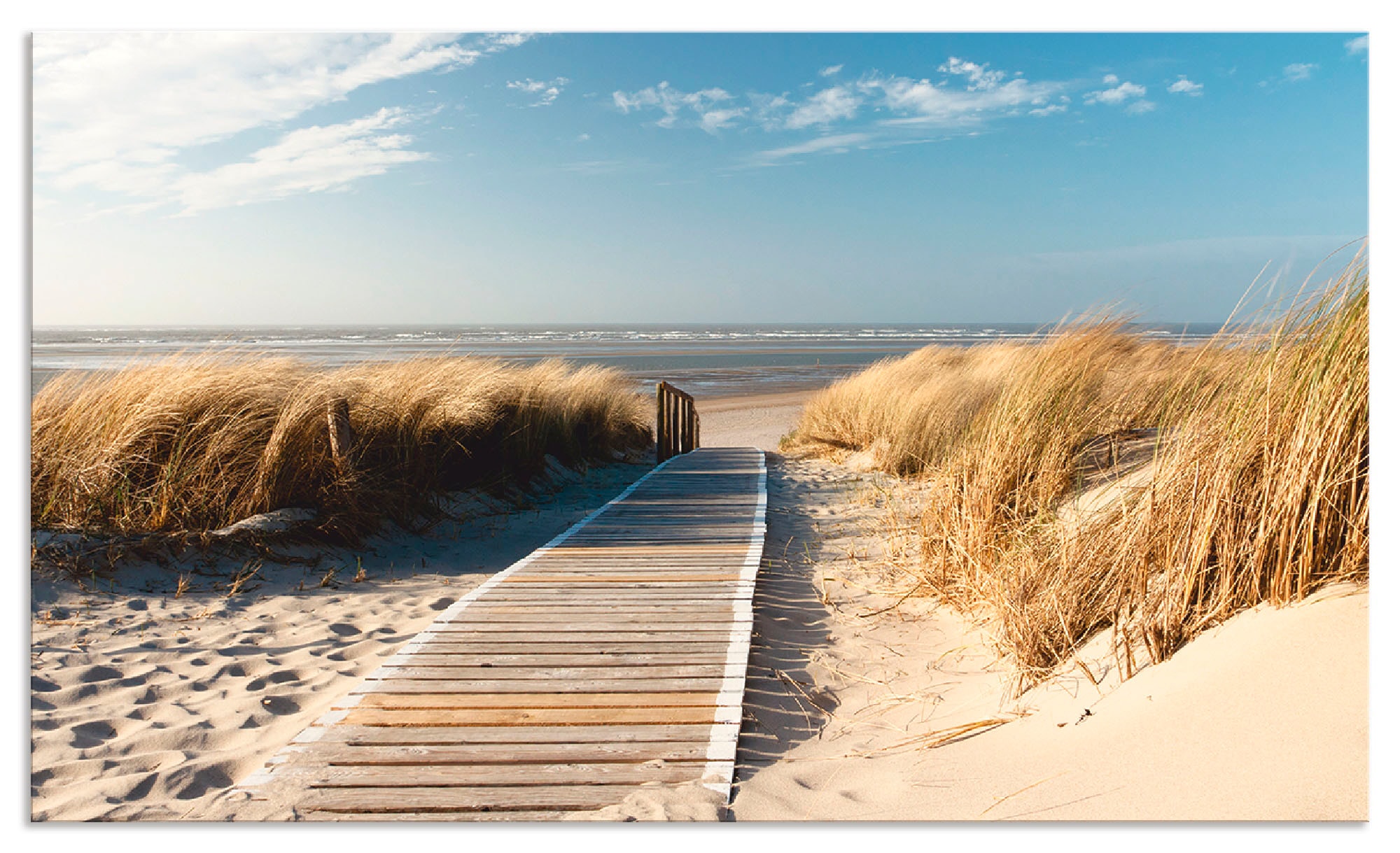 Artland Küchenrückwand »Nordseestrand auf Langeoog - Steg«, (1 tlg.), Alu S günstig online kaufen