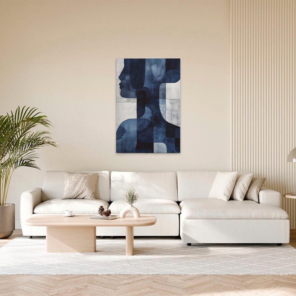 A.S. Création Leinwandbild »Abstract Woman - Wandbild Blau Weiß Keilrahmen günstig online kaufen