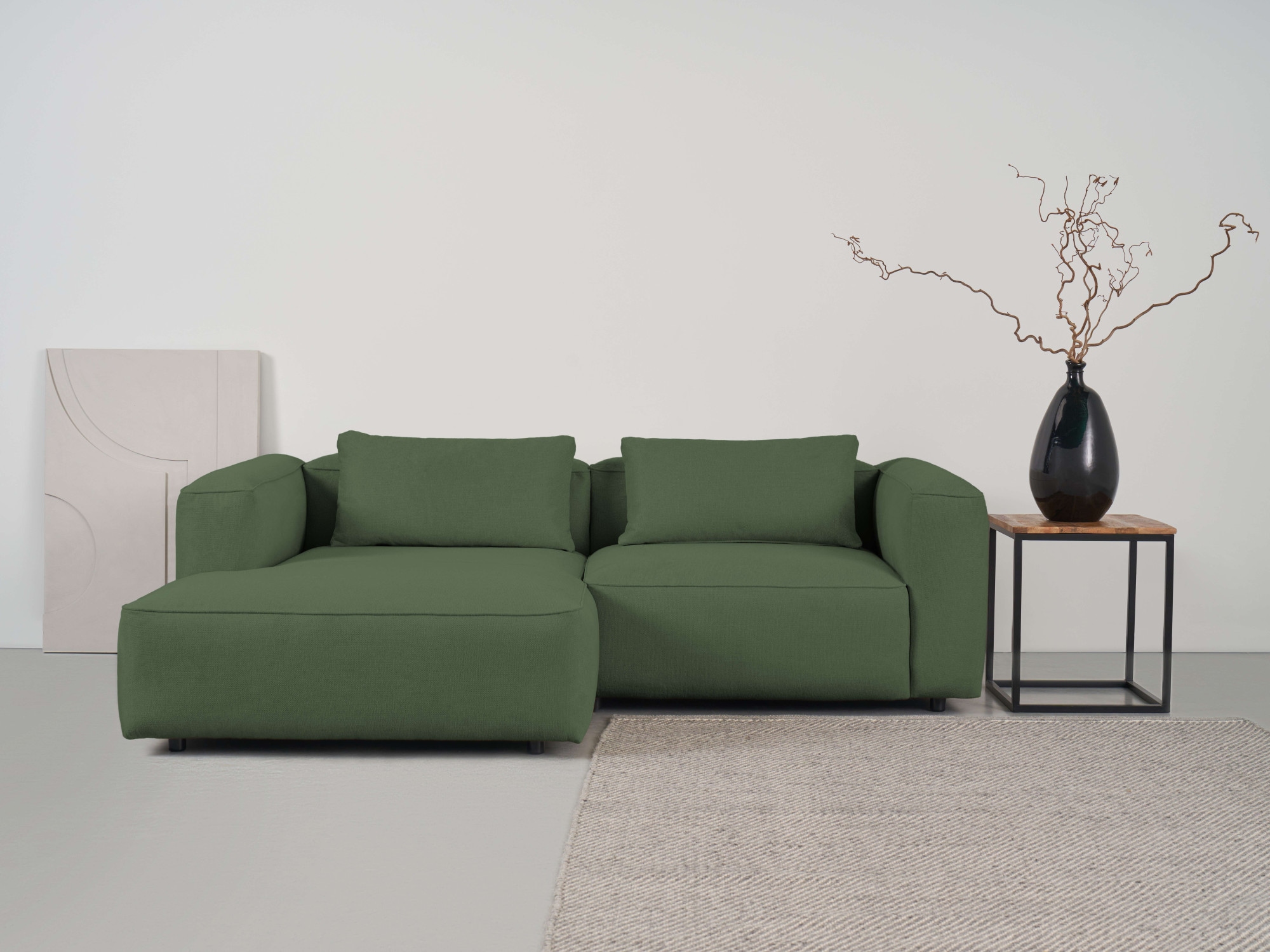 Home affaire Ecksofa »Tvinnet« Breite 228 cm, extra tiefe Sitzfläche, kubisches Sitzvergnügen