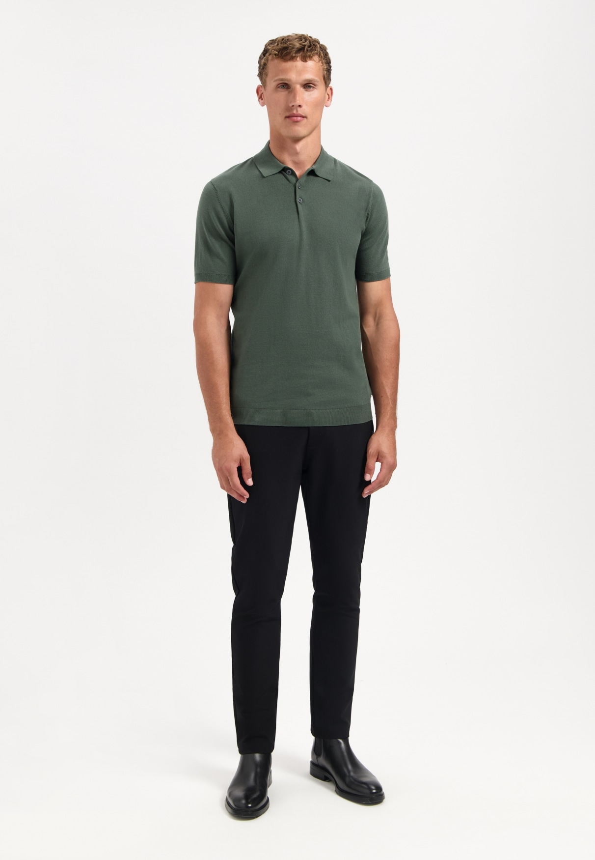 NO EXCESS T-Shirt »No Excess Gestricktes Poloshirt«