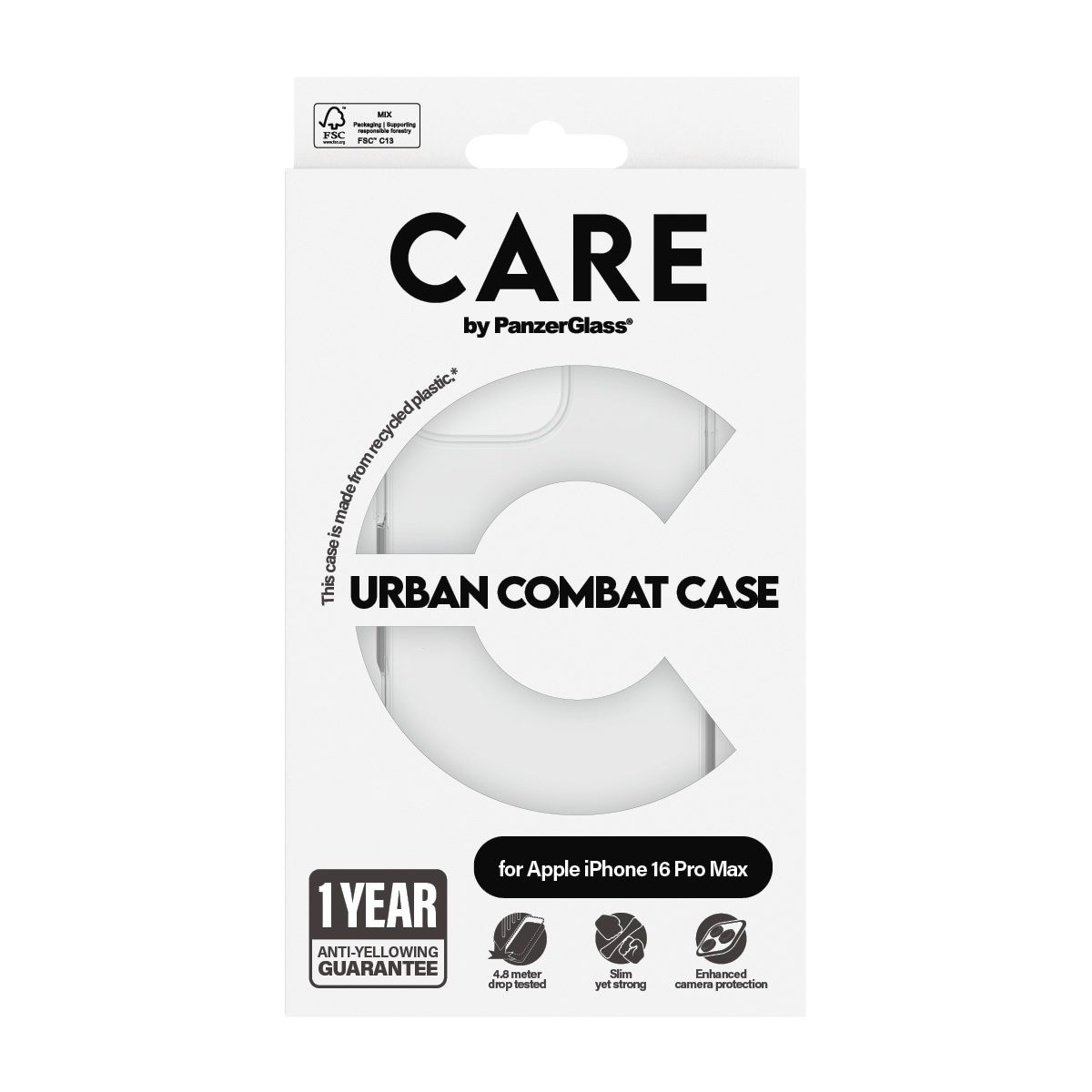 CARE by PanzerGlass Handyhülle »Urban Combat Case für Apple iPhone 16 Pro Max«, Backcover, Schutzhülle, Handyschutzhülle, Case, Schutzcase, stoßfest