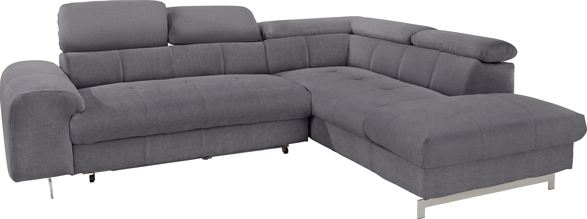 COTTA Polstergarnitur »Chef L-Form«, (Set, 2 tlg.), Set bestehend aus: Ecksofa mit Kopfteilverstellung & Hocker