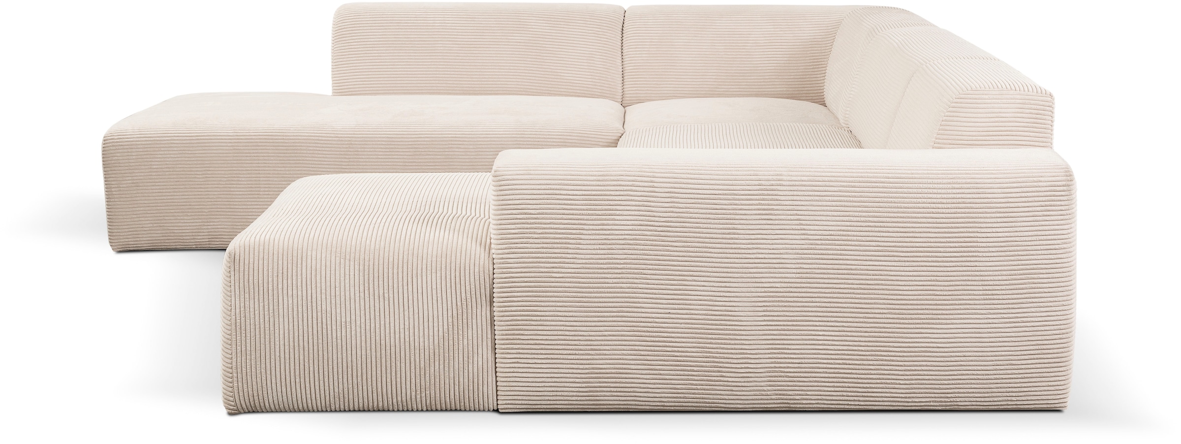 WERK2 Wohnlandschaft »Zeus U-Form«, Curvy Trend Wohnlandschaft mit urbaner Optik auch in weichem Cord