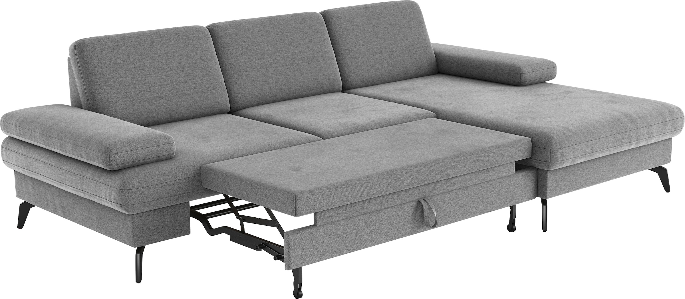 sit&more Ecksofa »Morris L-Form, inkl. Sitztiefenverstellung«, wahlweise mit Armteilverstellung, Bettfunktion & Bettkasten
