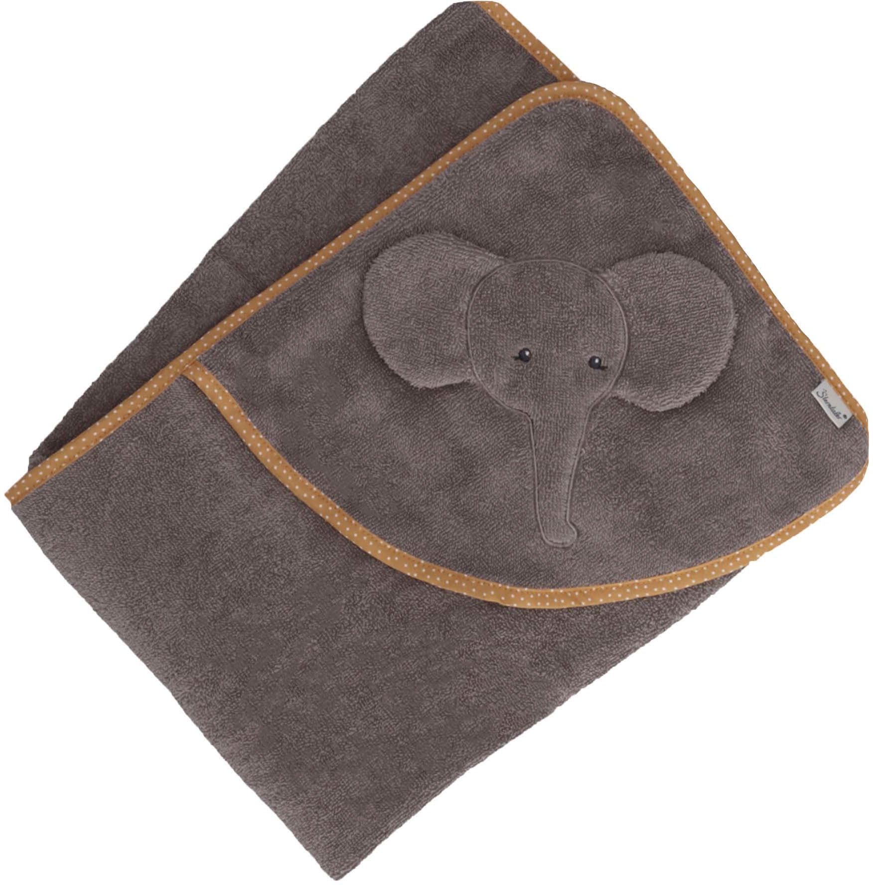 Sterntaler® Kapuzenhandtuch »Motiv-Kapuzenbadetuch Elefant Eddy, 80x80cm«, (1 St.), nachhaltig aus Bio-Baumwolle