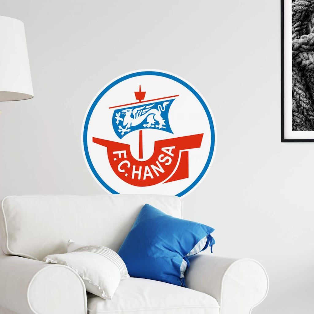 Wall-Art Wandtattoo »Fußball Hansa Rostock Logo«, (1 St.)