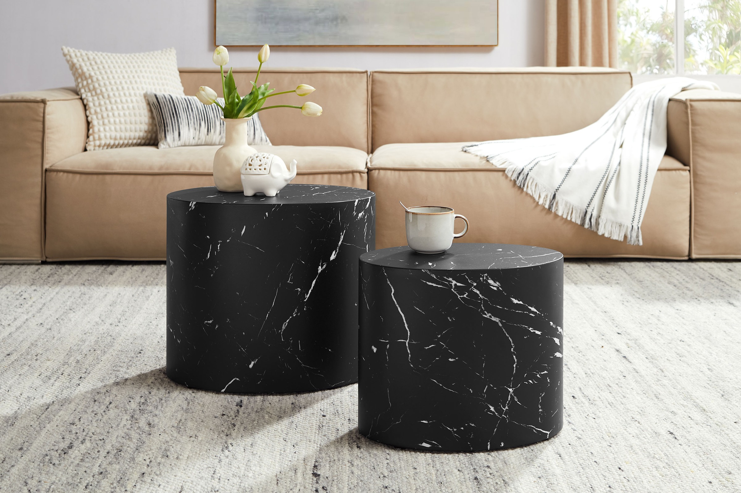 SalesFever Couchtisch »Almeria - Stilvoller Couch- und Beistelltisch« Set, günstig online kaufen