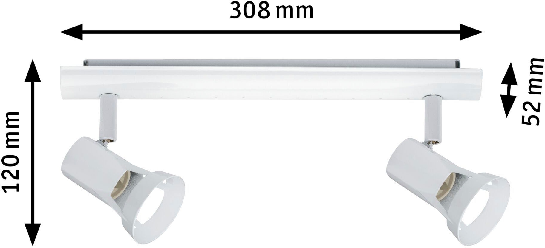 Paulmann LED Deckenleuchte »Teja«, 2 flammig, Leuchtmittel GU10 | ohne Leuchtmittel, GU10