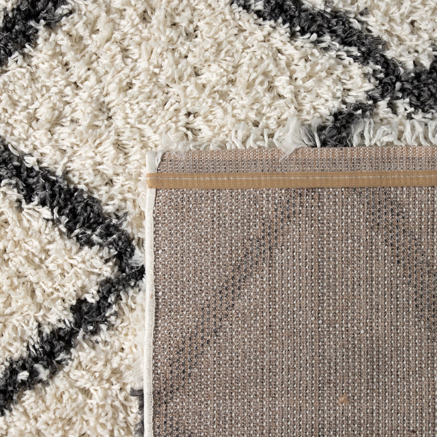 Paco Home Hochflor-Teppich »Kalmar 443«, rechteckig, 40 mm Höhe, Scandi Design, Rauten Muster, weich & kuschelig
