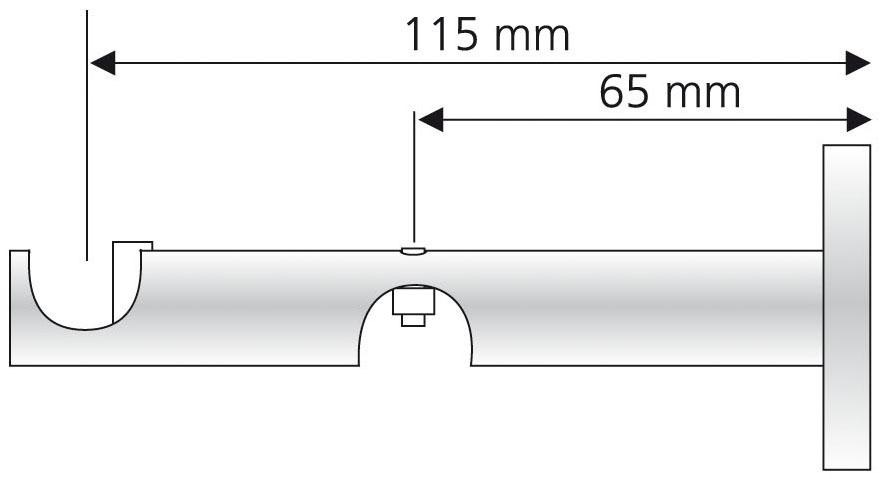 Liedeco Kombiträger, (1 St.), für Gardinenstangen Ø 16 mm günstig online kaufen