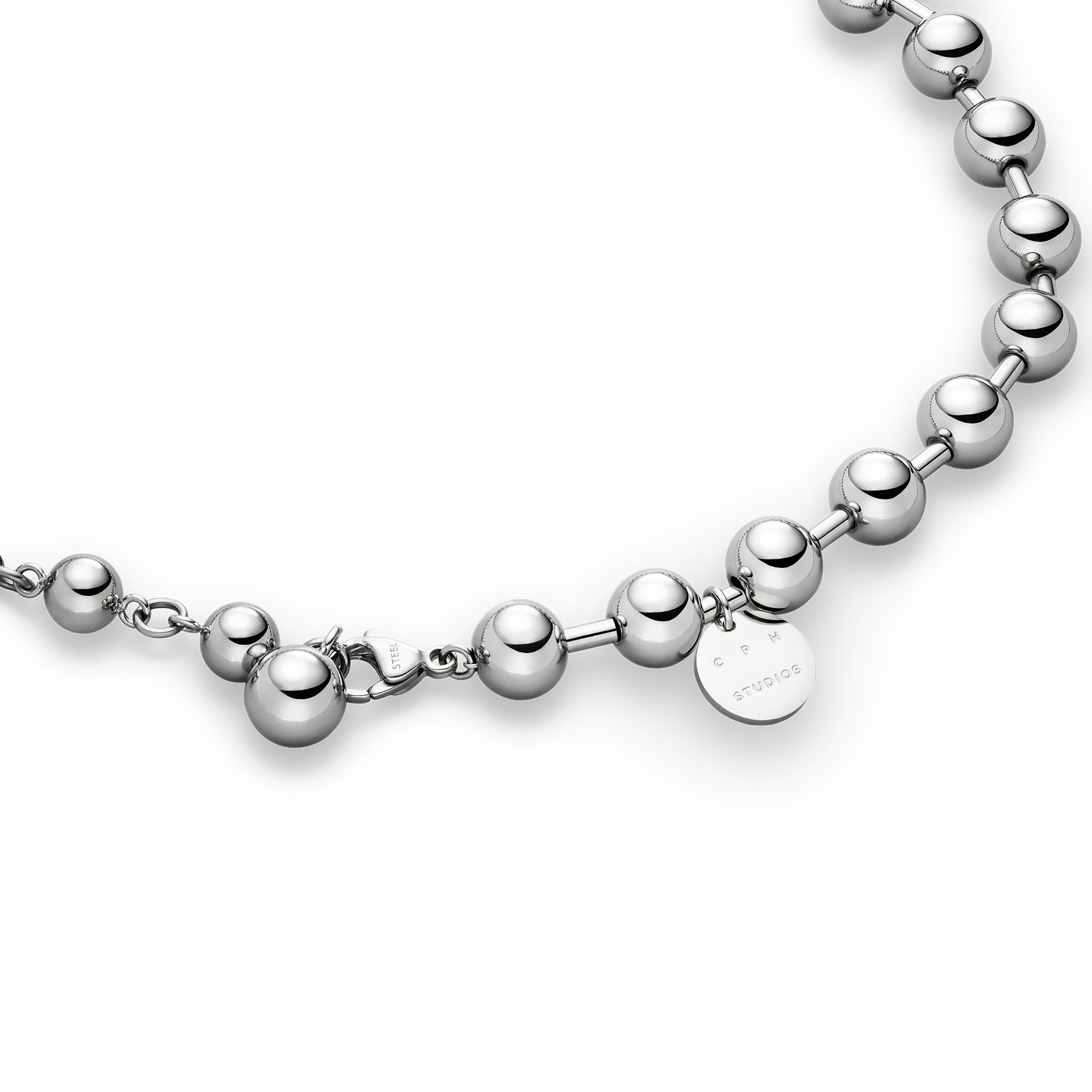 Copenhagen Studios Edelstahlkette »Schmuck Geschenk Edelstahl Halskette Steel Beads«