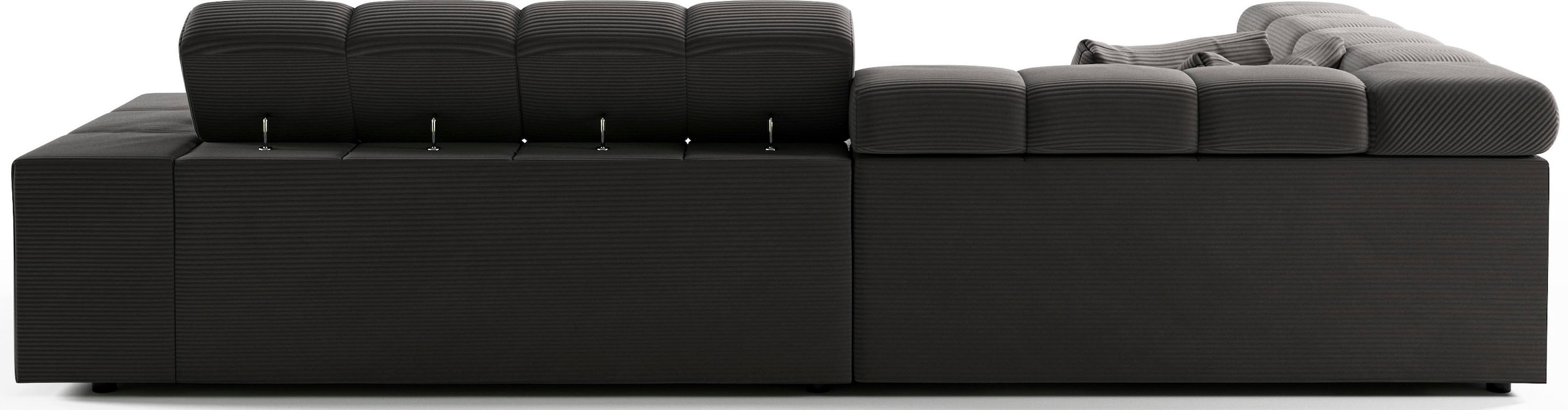 INOSIGN Ecksofa »Ancona incl. Kopfteilverstellung, OTTOs Choice, Breite 319cm, L-Form«, wahlweise motorische Sitztiefenverstellung, auch in Cord + Easy Care