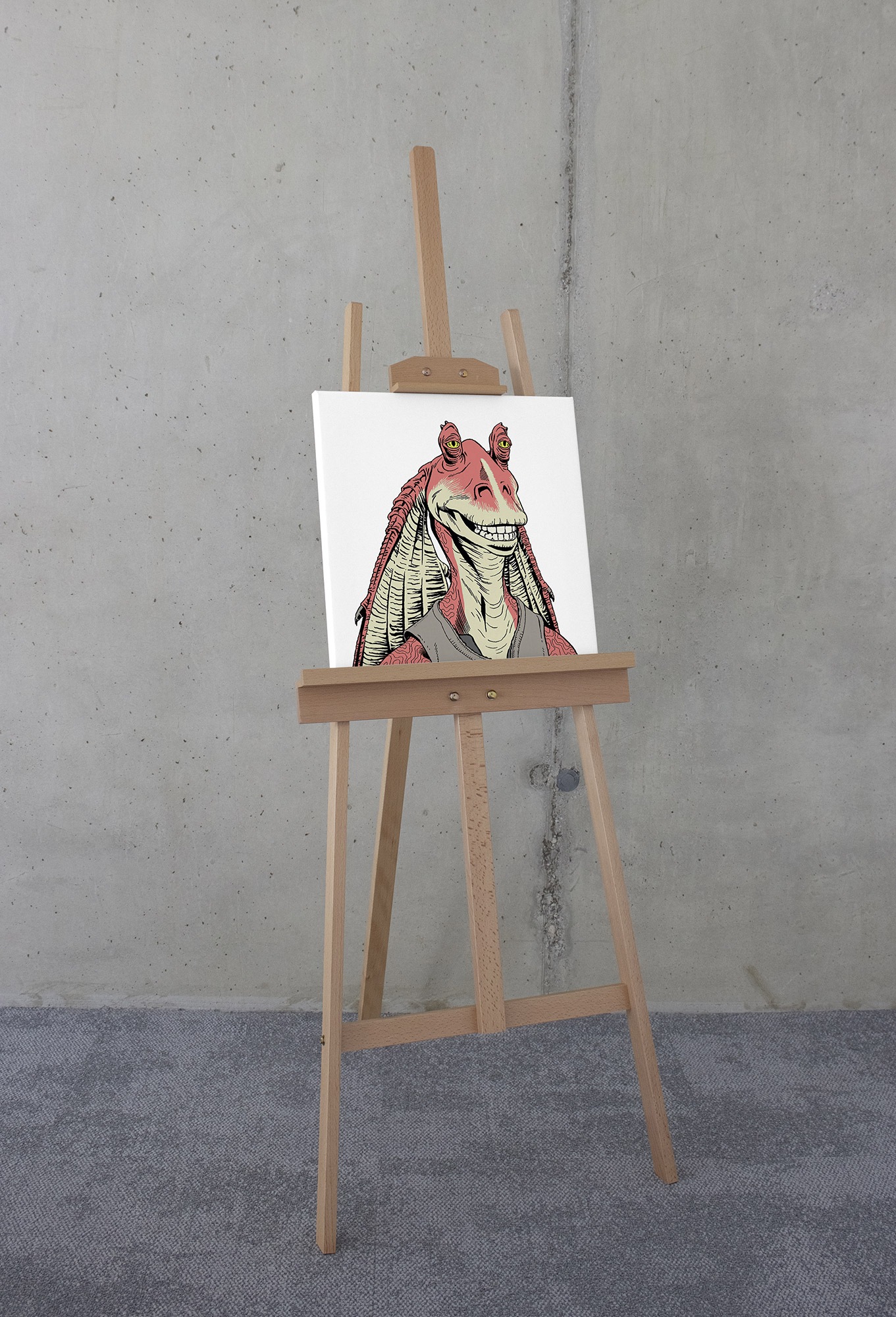 Komar Leinwandbild »Star Wars Jar Jar Binks«, Disney, (1 St.), 40 x 40 cm (Breite x Höhe) - Kinderzimmer, Dekoration