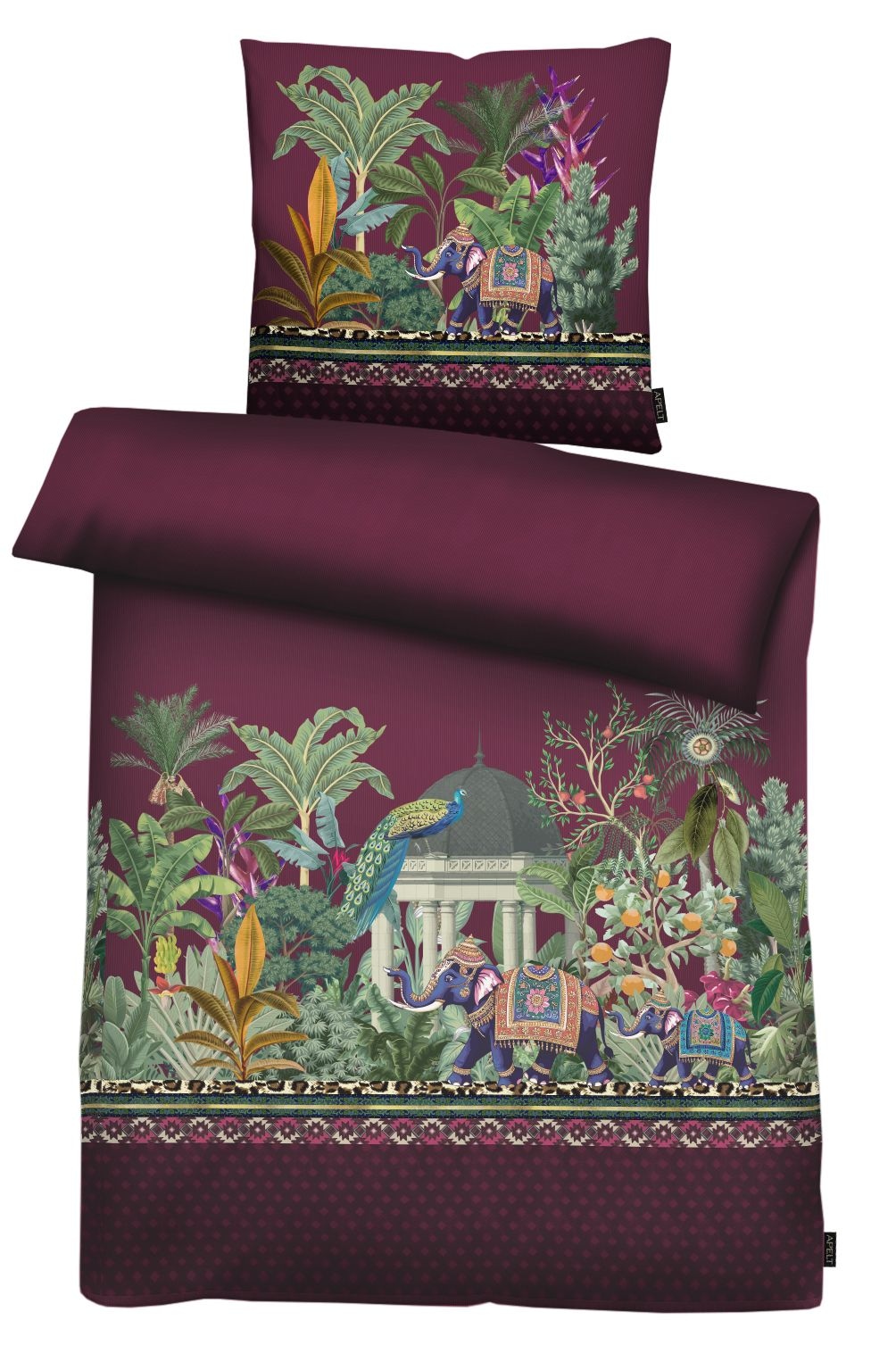 APELT Bettwäsche »Karma Gots« 2 Stk. tlg. Elefantenfamilie günstig online kaufen