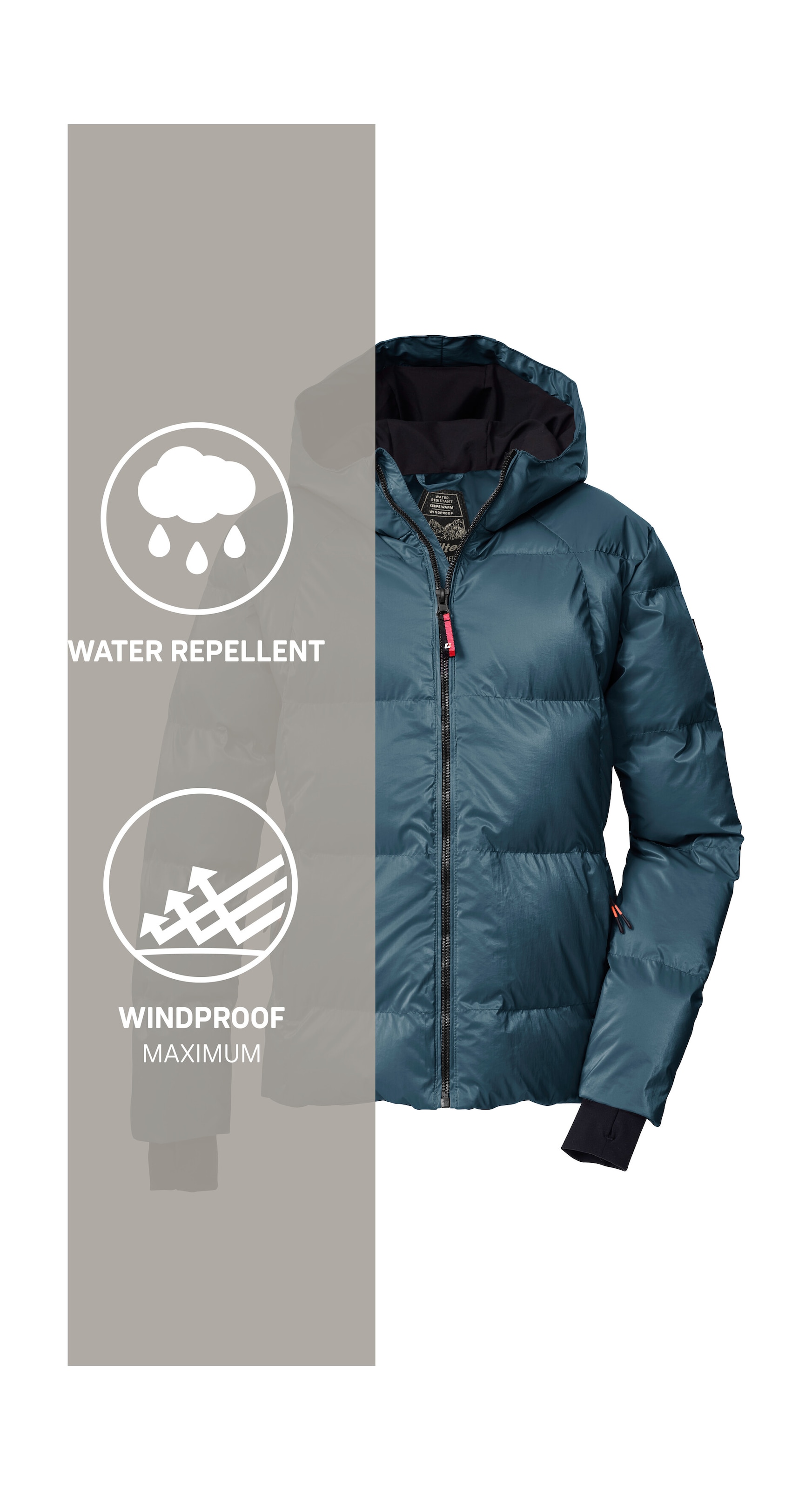 Killtec Steppjacke »KSW 210 GRLS QLTD JCKT«, Metallische Optik, wasserabweisend, warm, PFAs-frei imprägniert