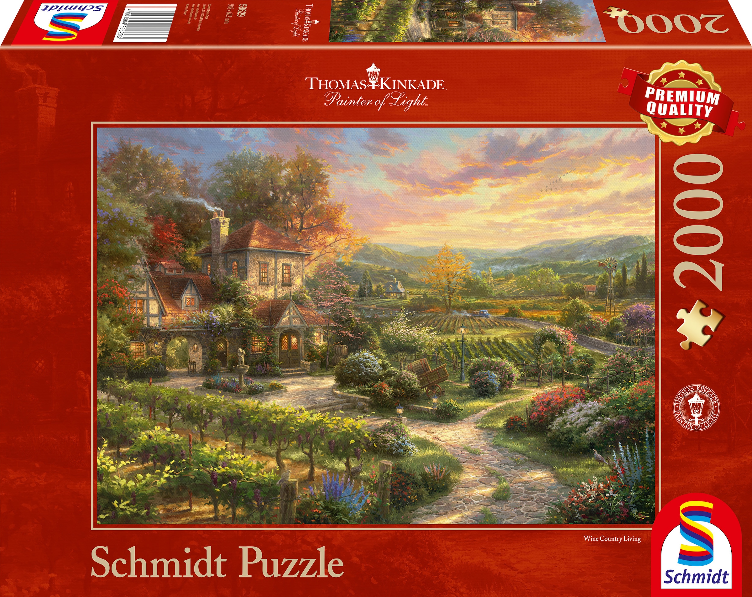 Schmidt Spiele Puzzle »In den Weinbergen«, Thomas Kinkade