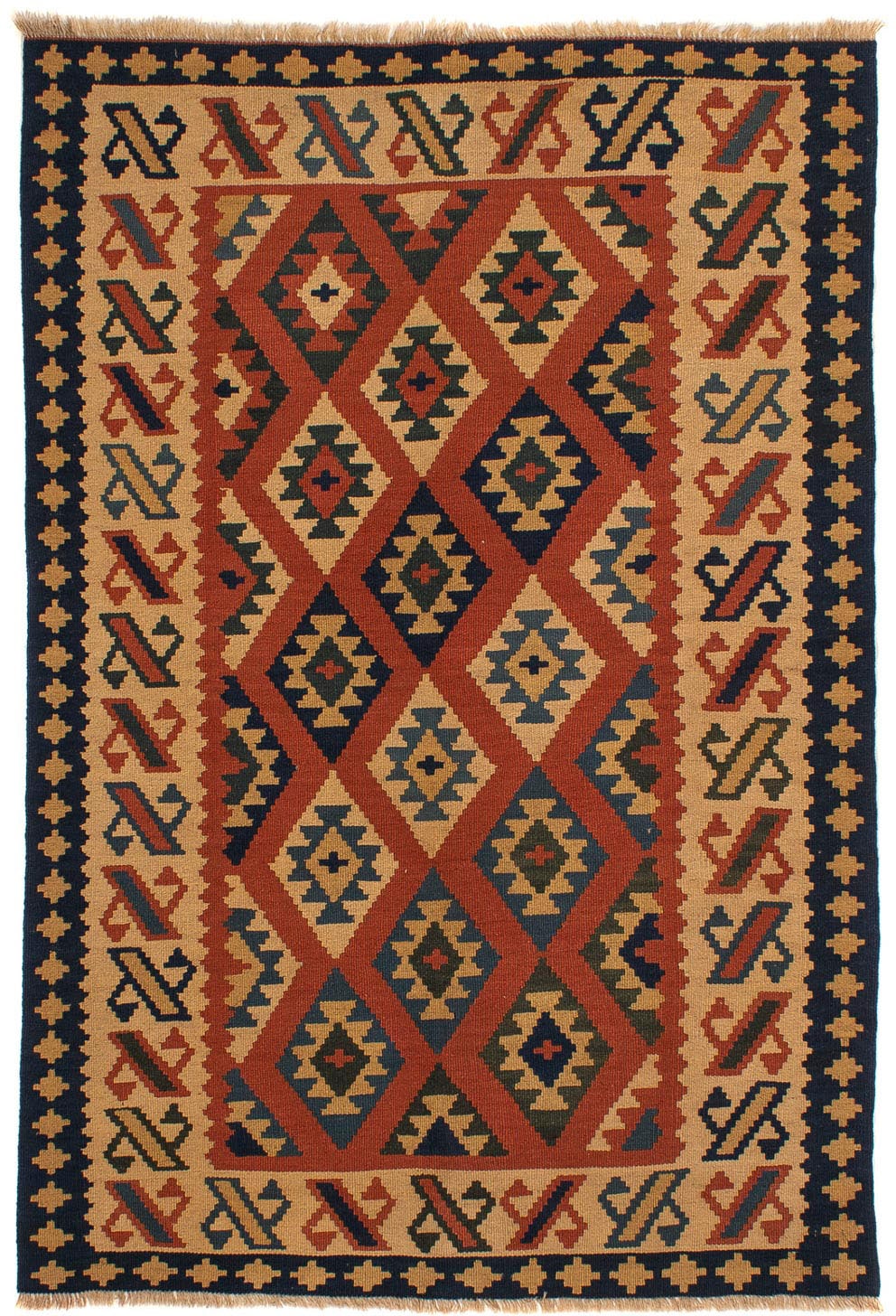 morgenland Wollteppich »Kelim - Oriental - 210 x 149 cm - braun«, rechtecki günstig online kaufen