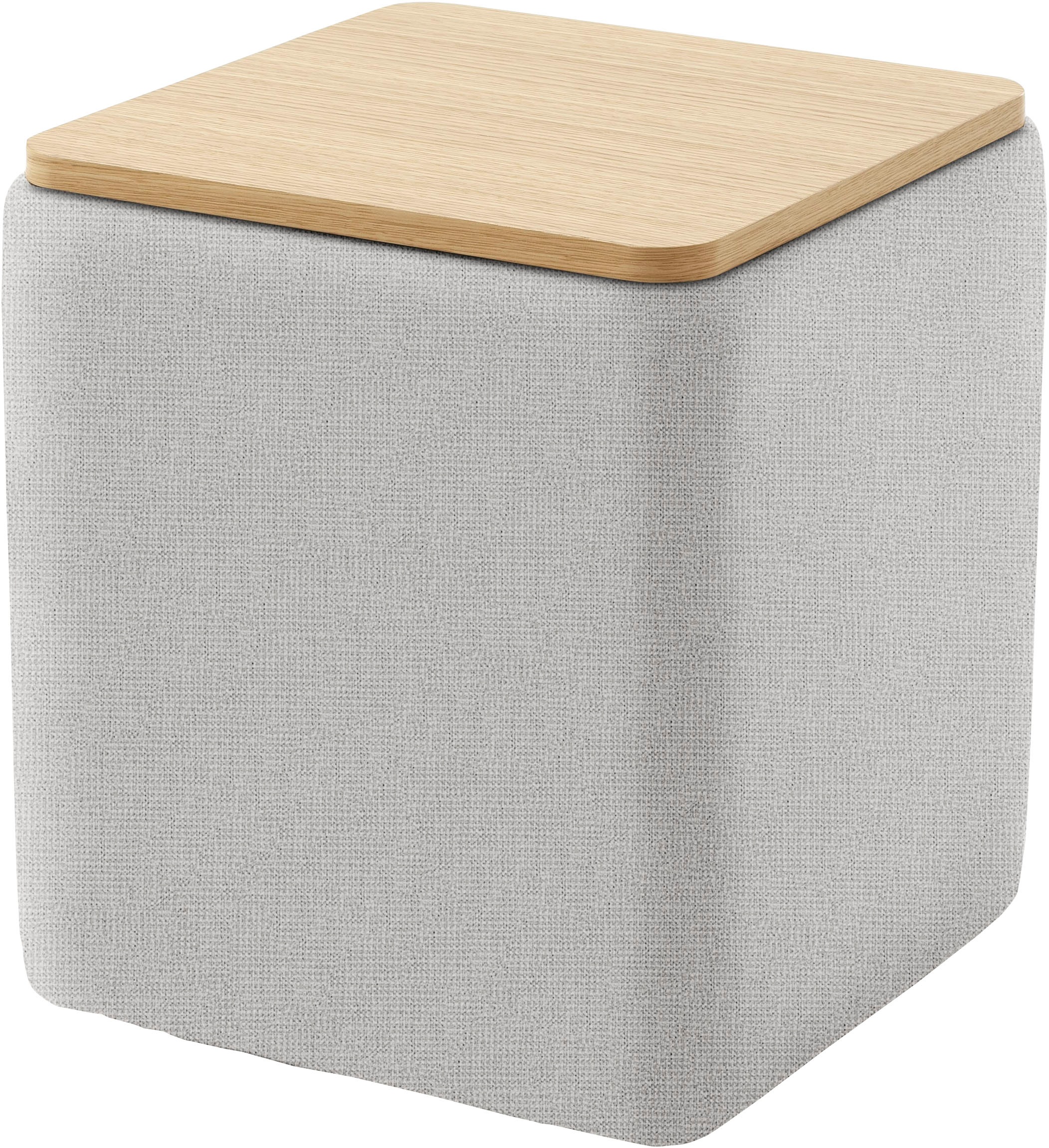 Home affaire Stauraumhocker »Kyro, Stauraum mit Tischplatte Eiche, Breite 4 günstig online kaufen