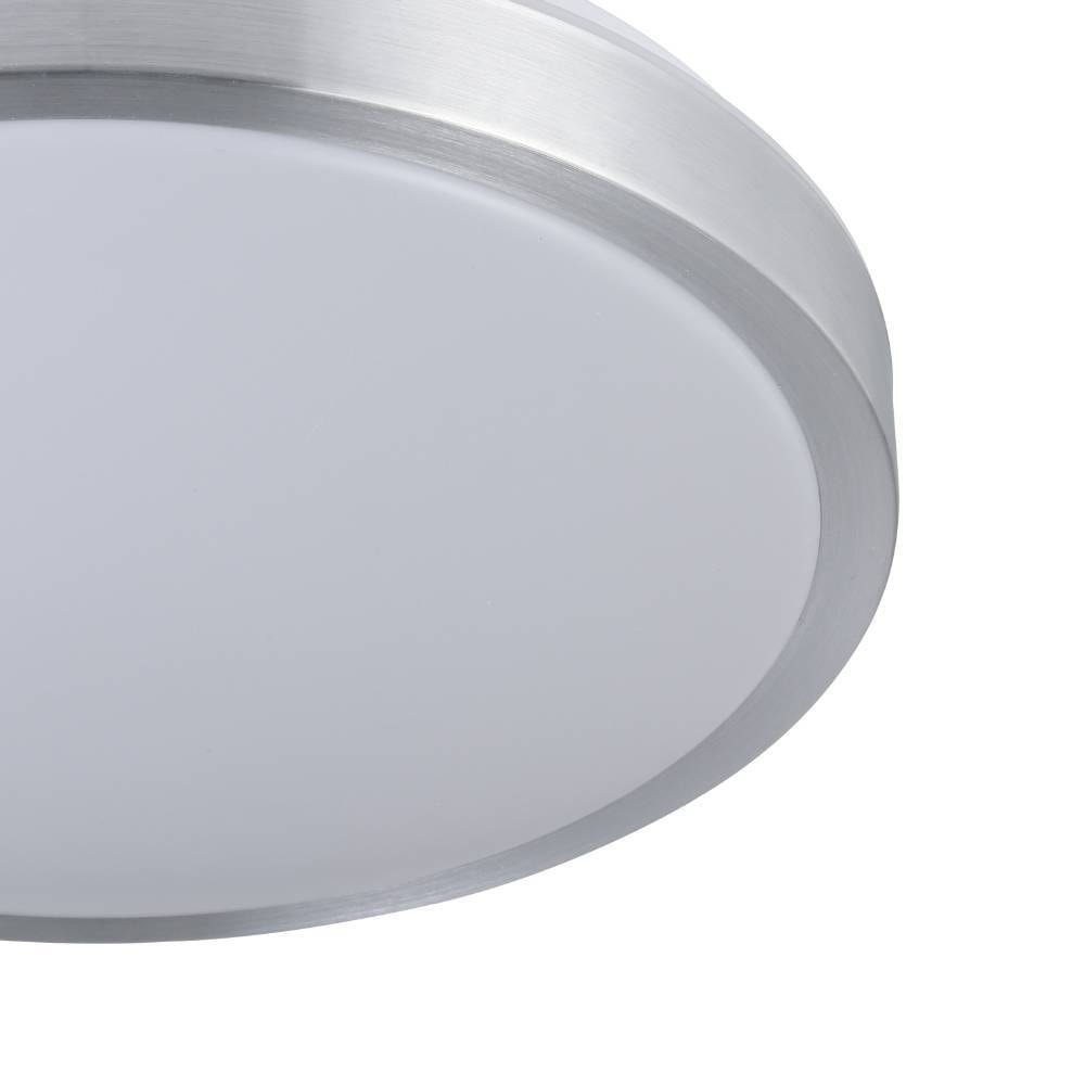 EGLO LED Deckenleuchte »COMPETA 1 Deckenlampe, weiß, nickel-matt, rund, Wohnzimmerlampe«, 1 flammig, Leuchtmittel LED-Board | LED fest integriert, Stahl und Kunststoff, Esszimmer, Industrial, minimalistisch, Ø32,5cm