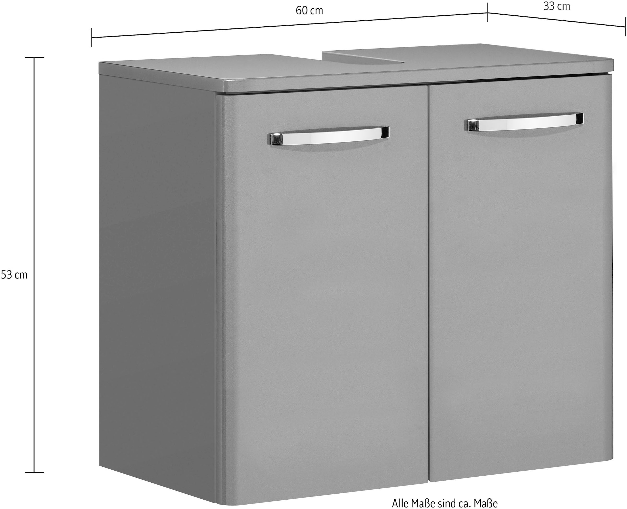 Saphir Badmöbel-Set »Quickset 327 5-teilig, Waschbeckenunterschrank und LED-Spiegelschrank« Set, 5 Stk. tlg.