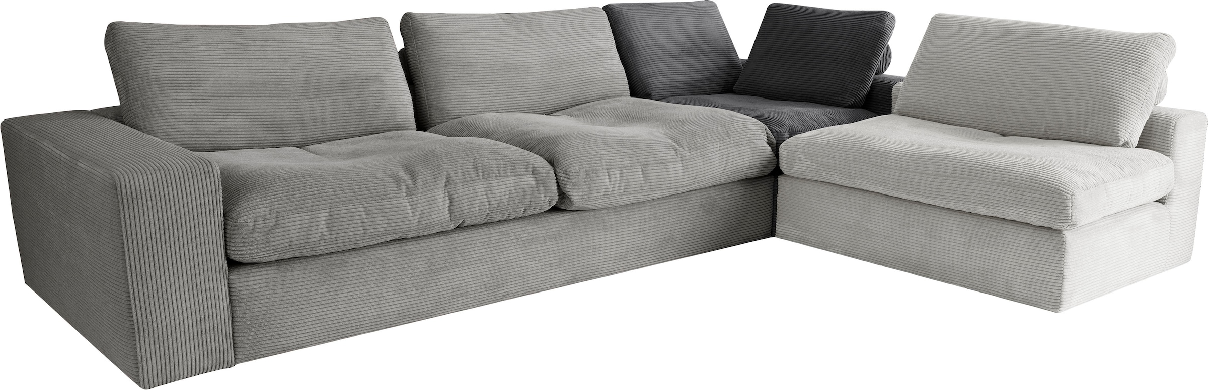 alina Ecksofa »Sandy«, mit losen Sitz und Rückenkissen, in modernem Cordstoff