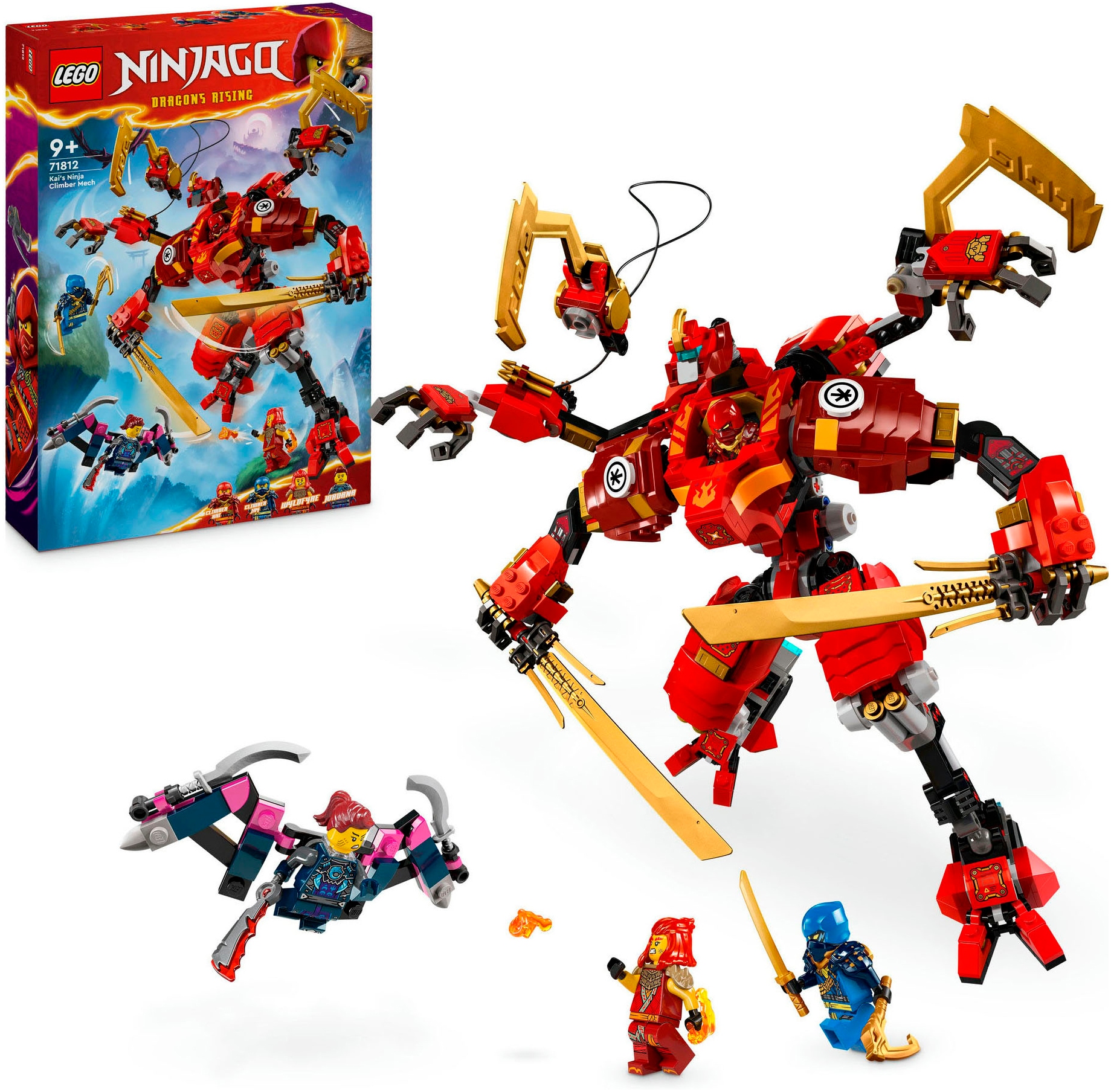 LEGO® Konstruktionsspielsteine »Kais Ninja-Kletter-Mech (71812), LEGO® NINJAGO«, (623 St.), Made in Europe
