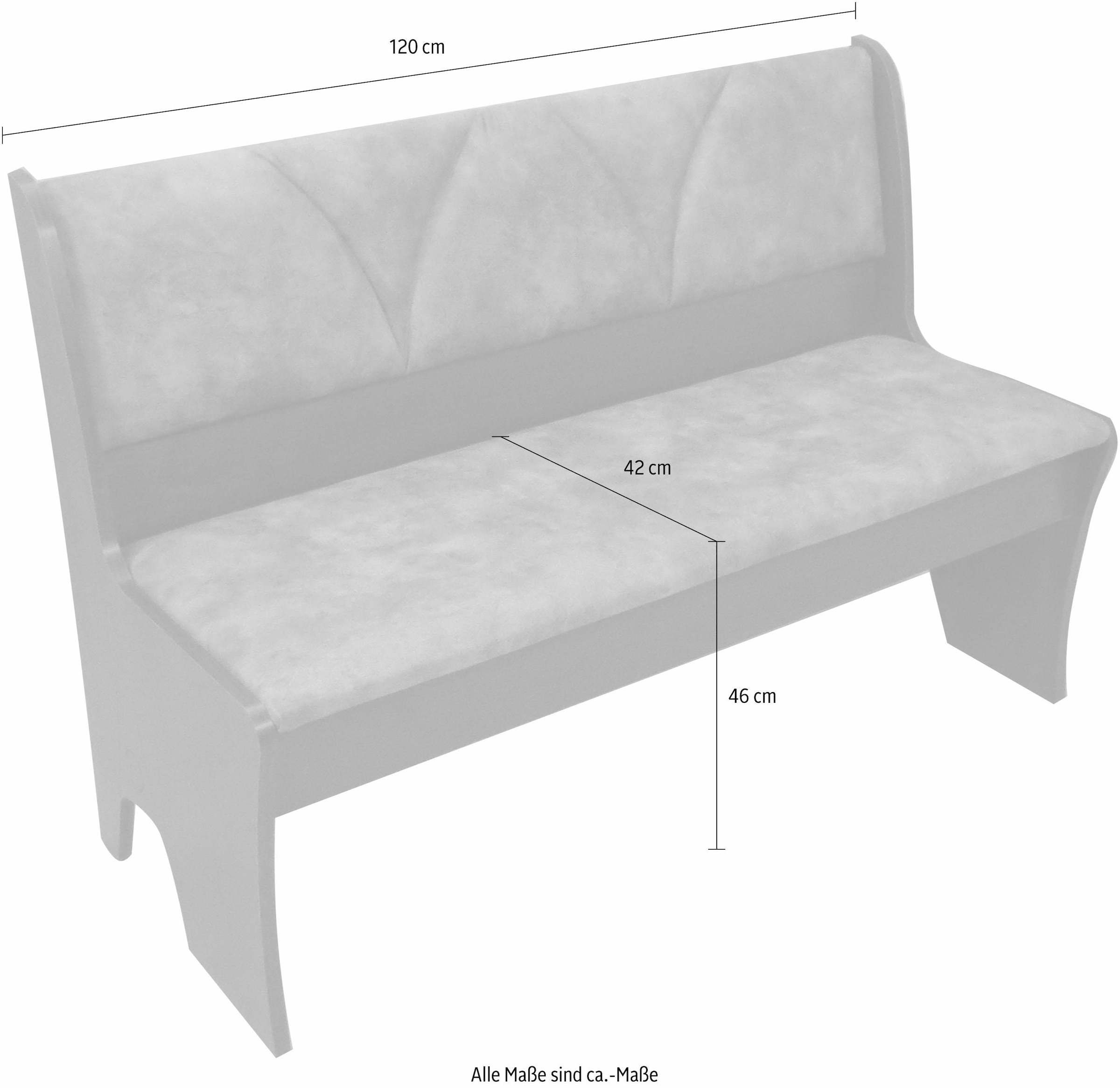 Home affaire Polsterbank »Halle« Breite 120 cm