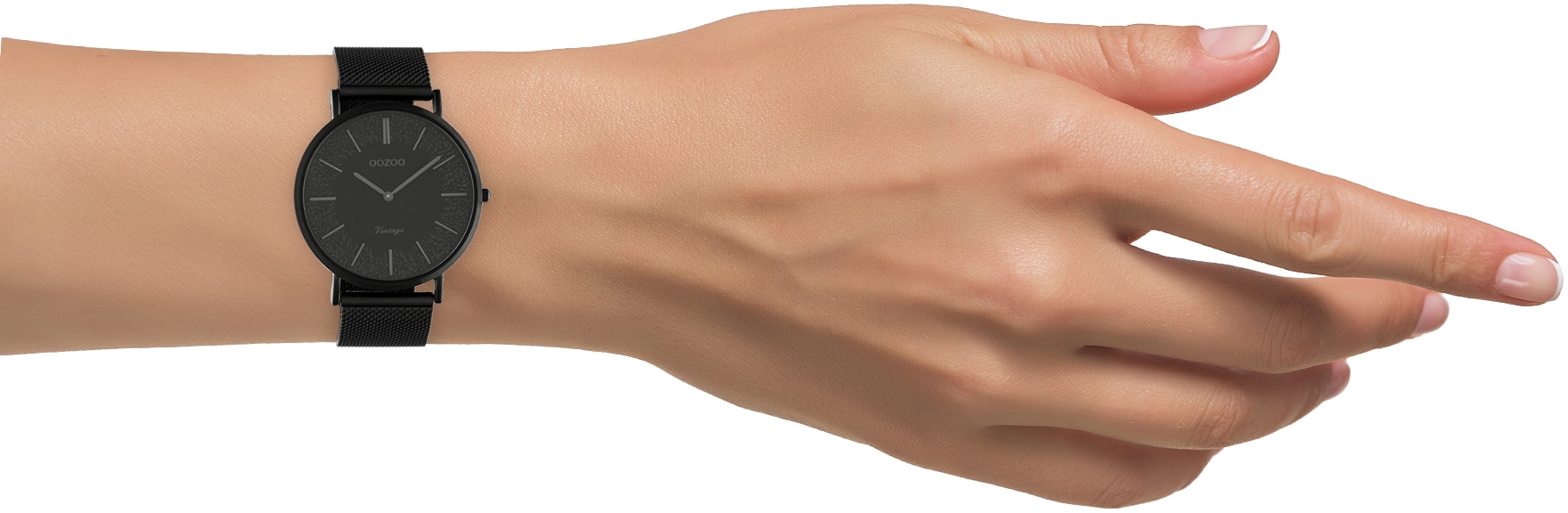 OOZOO Quarzuhr, Armbanduhr, Damenuhr, Edelstahlarmband