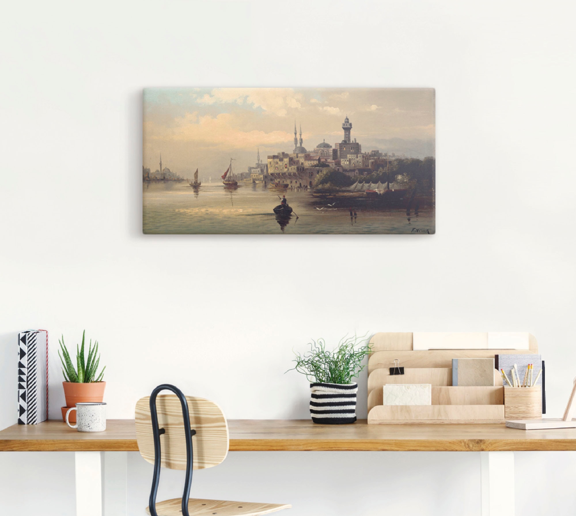 Artland Wandbild "Kauffahrtsschiffe auf Bosporus, Istanbul", Gewässer, (1 S günstig online kaufen