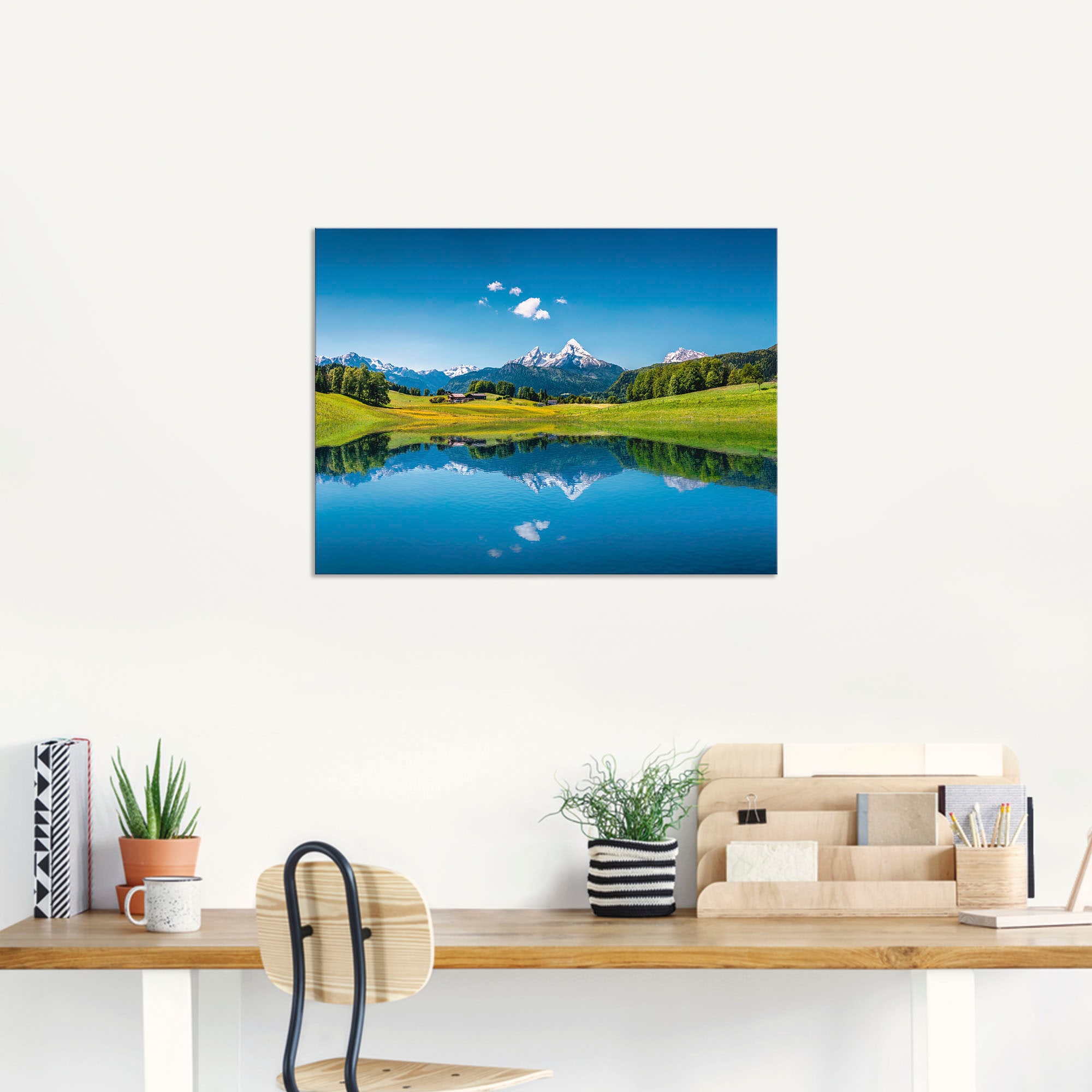 Artland Wandbild "Landschaft in den Alpen", Berge, (1 St.), als Alubild, Ou günstig online kaufen