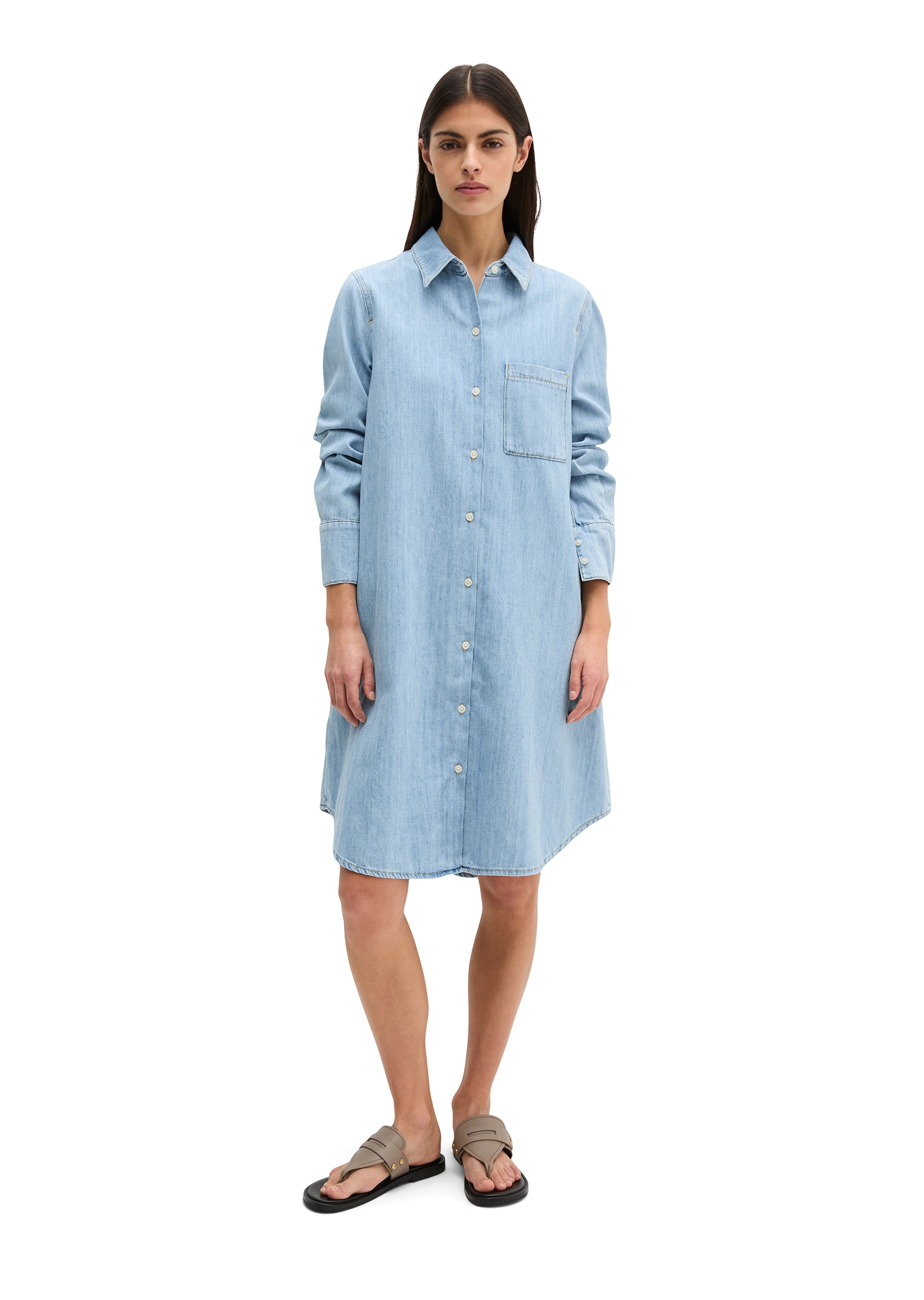 Marc O'Polo Jeanskleid A-Shape aus fließendem Organic Cotton