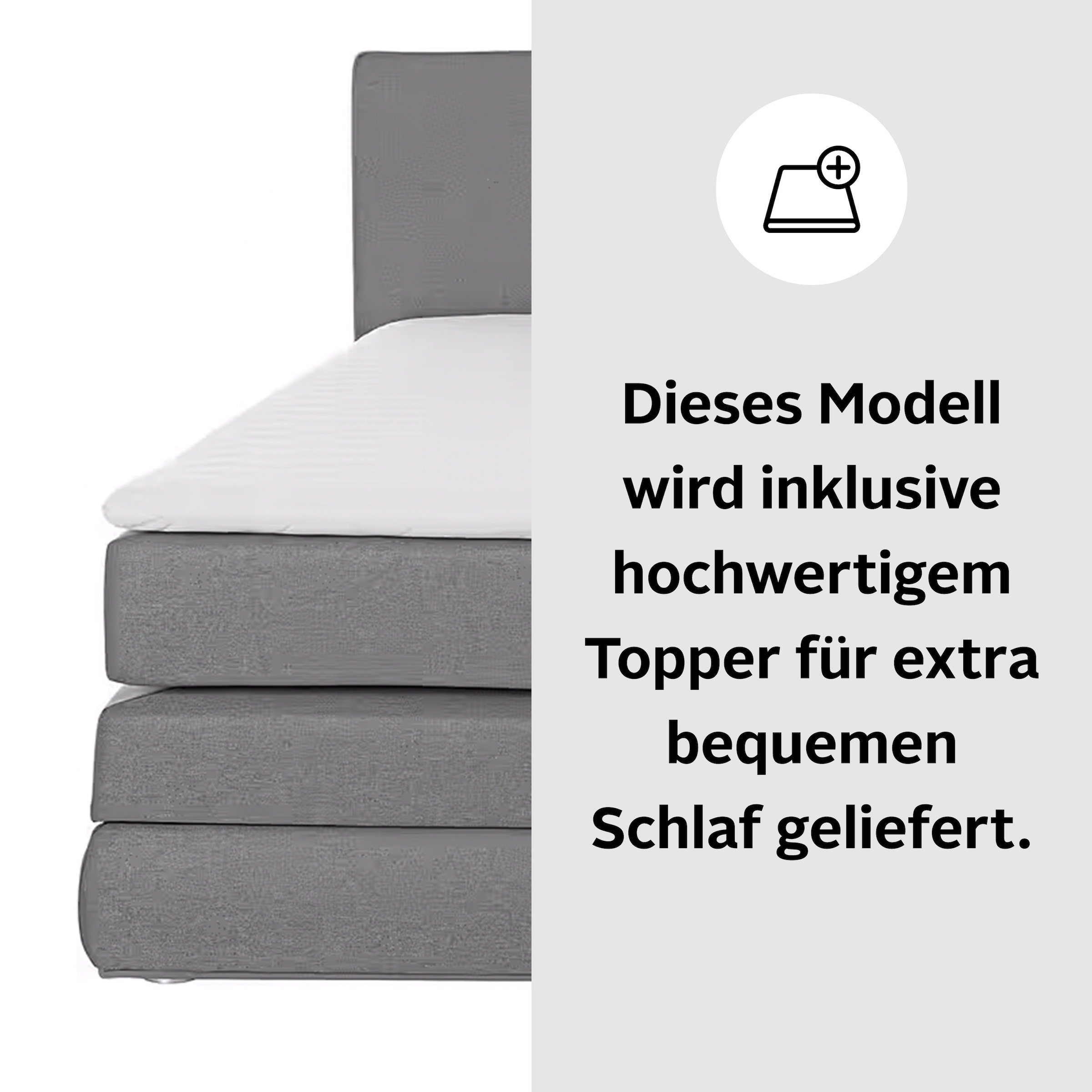 COLLECTION AB Boxspringbett »Ninoni mit Kaltschaummatratze«, inkl. Bettkasten, Topper und wahlweise mit LED-Beleuchtung