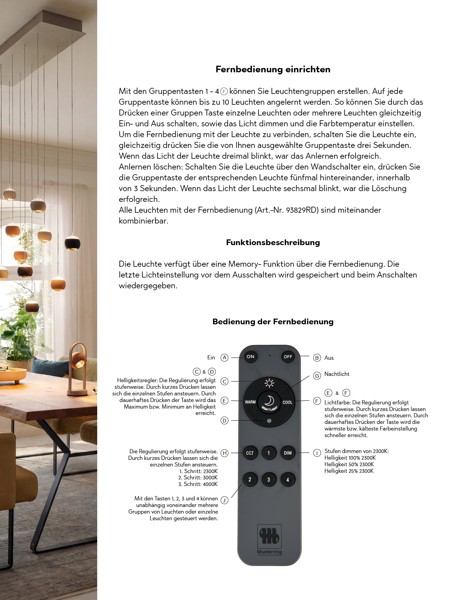 Musterring LED Wandleuchte »CANNON, 1-flammige LED Wandlampe 5W 500Lumen 2300-4000K CCT« LED-Board 1 Stk. Farbwechsler | warmweiß - kaltweiß mit Fernbedienung, schwenkbares up-and-down Licht dimmbar Memory
