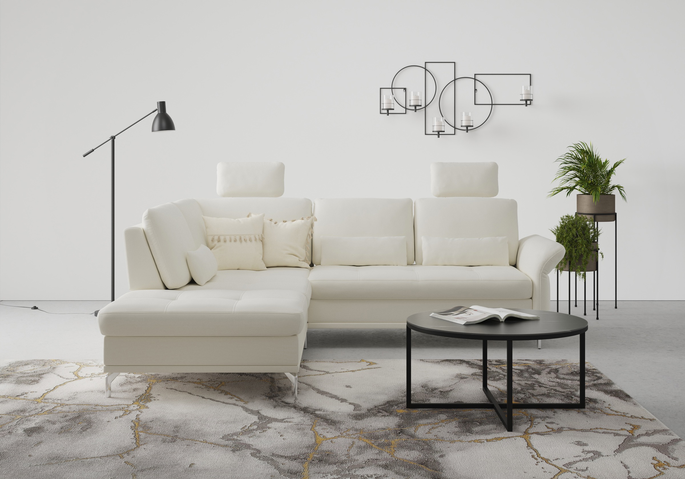 INOSIGN Ecksofa »Palm Beach L-Form«, Federkern, mit Sitztiefenverstellung, wahlweise mit Bettfunktion