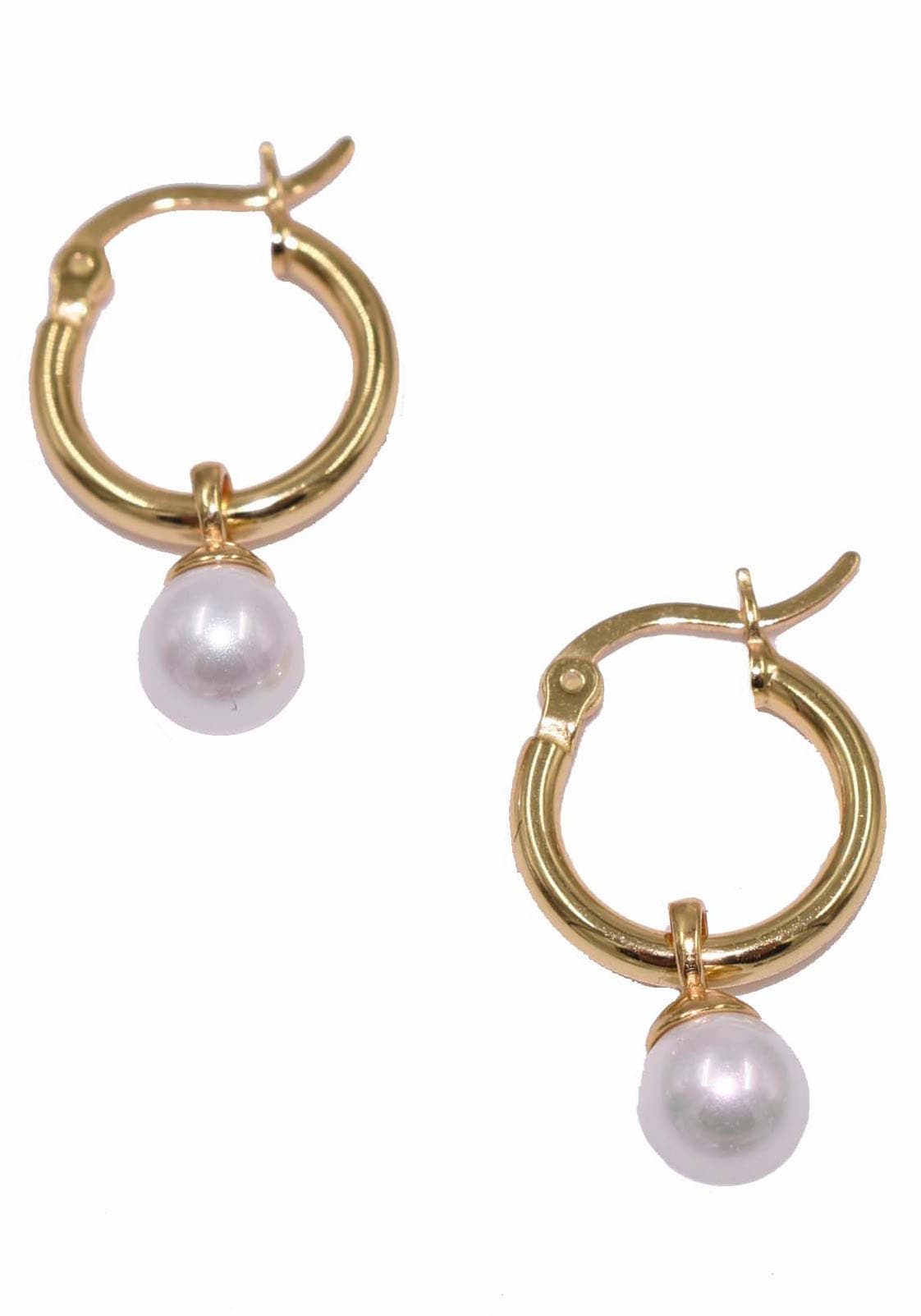 Firetti Paar Creolen »Schmuck Geschenk, Ohrschmuck Perle« Made in Germany - mit Süßwasserzuchtperle