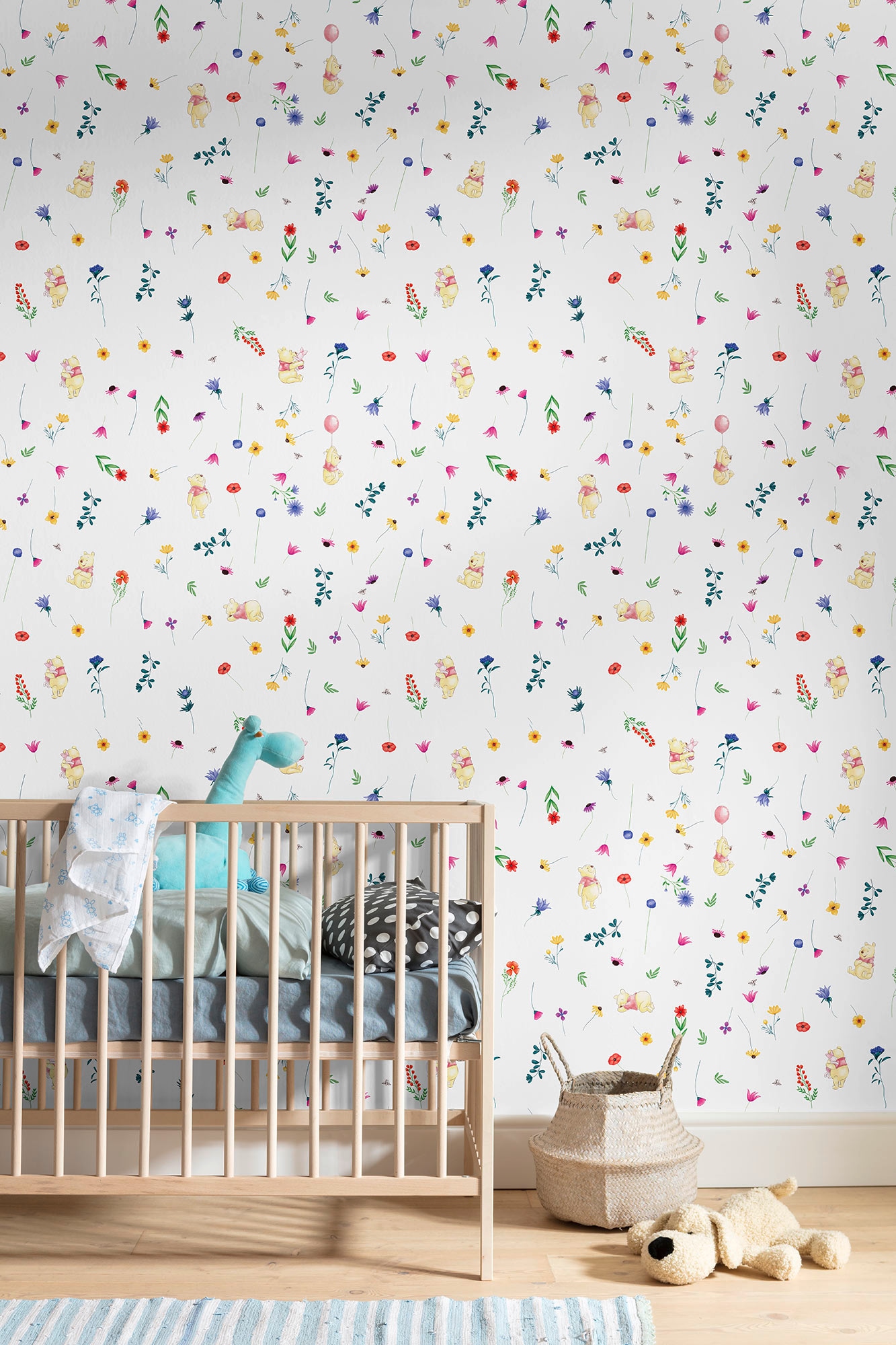 Komar Fototapete »Rapport Tapete - Winnie the Pooh Summer - Größe 53 x 1005 cm«, bedruckt, Wohnzimmer, Schlafzimmer