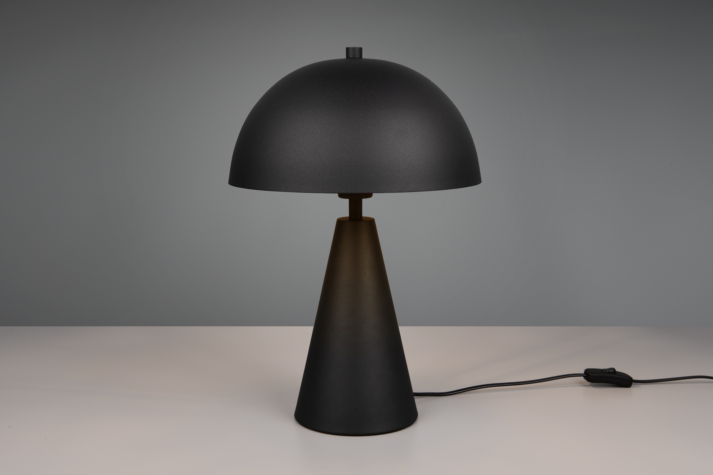TRIO Leuchten Tischleuchte »ALFIE, Metall Tischlampe Höhe 43cm Ø 30cm exkl 1x E27 max 40W« E27 1 Stk. warmweiß - kaltweiß Schnurschalter ON/OFF, aus min. 50% Recycling-Material