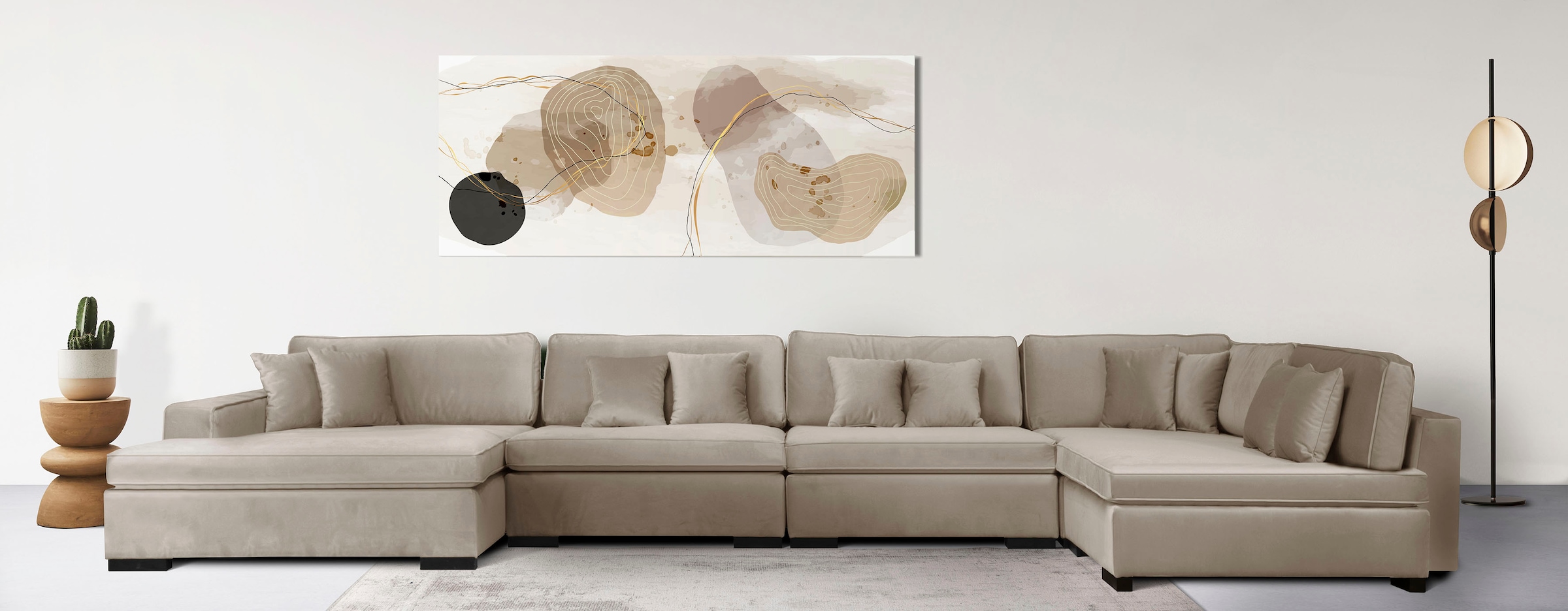 Guido Maria Kretschmer Home&Living Wohnlandschaft »Skara XXL U-Form«, Lounge-Sofa XXL mit Federkern-Polsterung, in vielen Bezugsvarianten