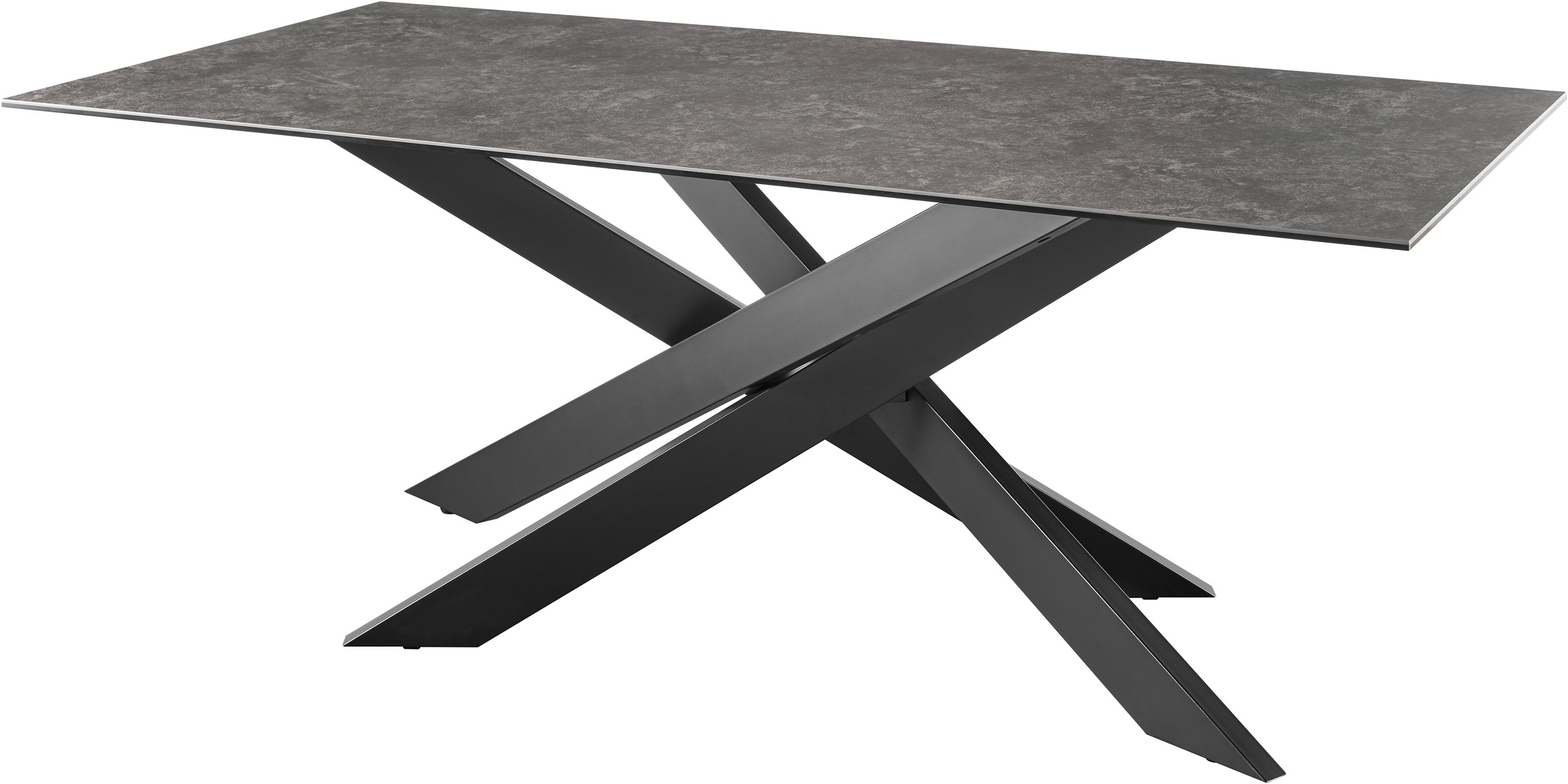 set one by Musterring Esstisch »Baltimore« Platte aus Glas-Keramik, Kreuzfu günstig online kaufen