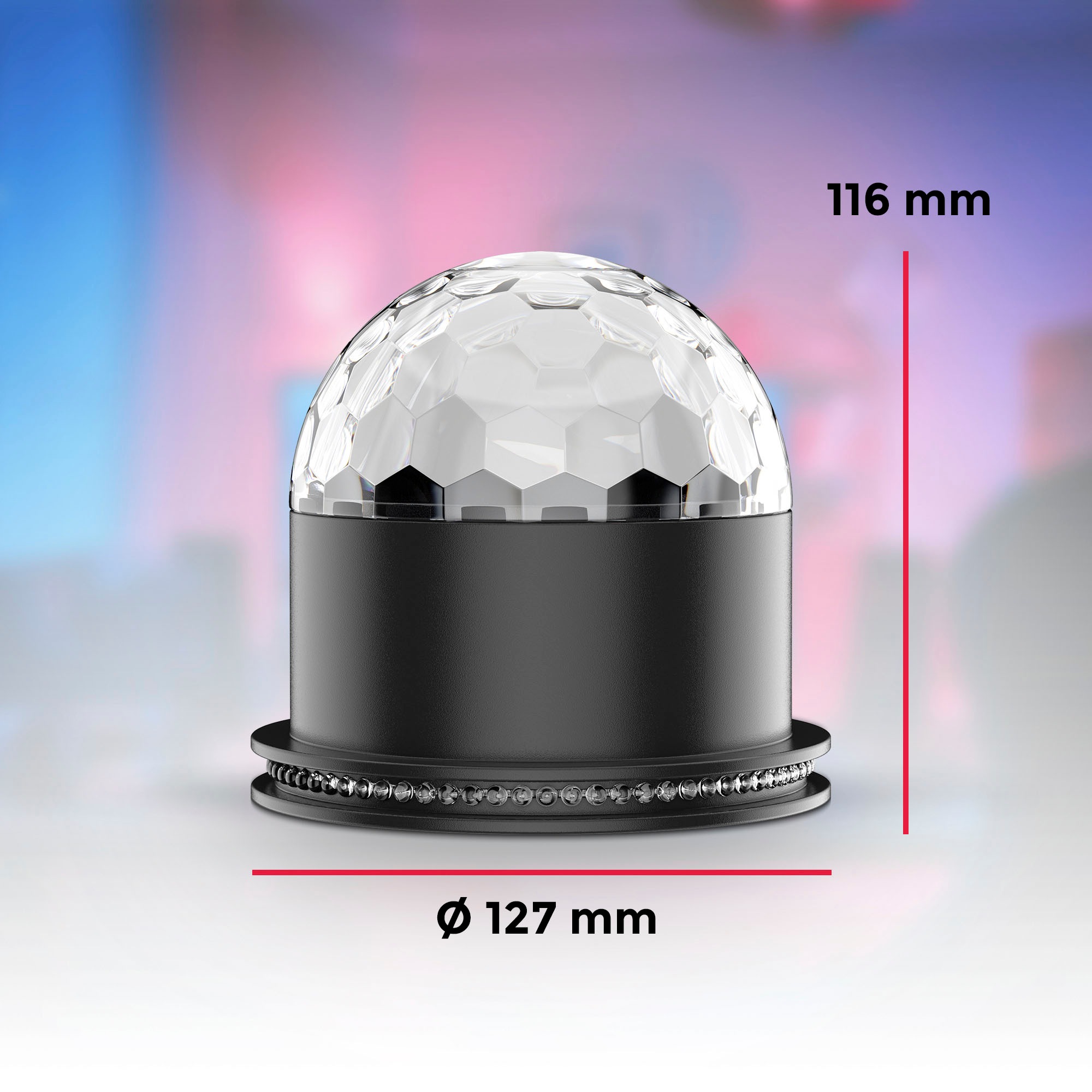 B.K.Licht LED Motivstrahler »BK_GD1327 LED Discolicht, Partylicht, mit Musiksensor«, 1 flammig, Leuchtmittel LED-Modul | LED fest integriert, Farbwechsel, Partyleuchte, RGB Tischlampe