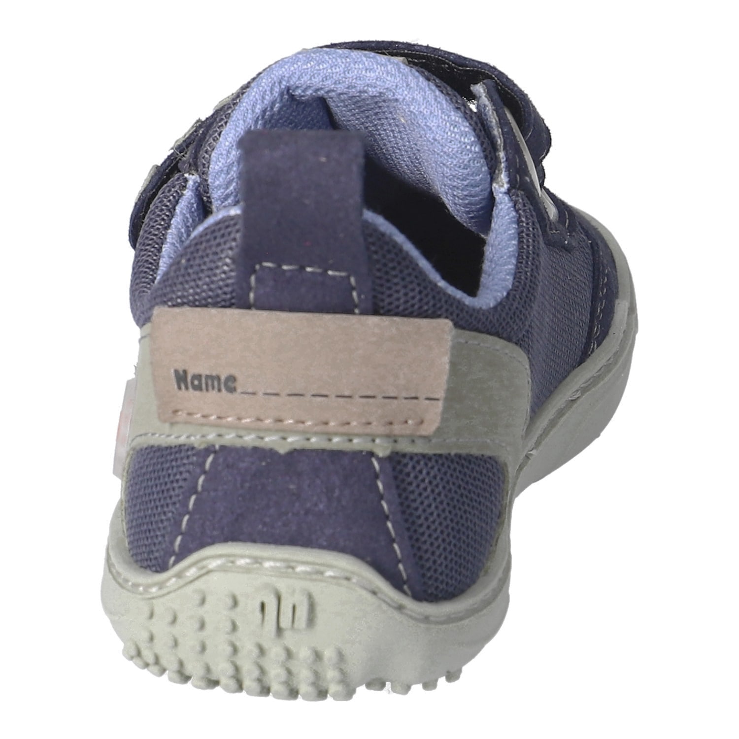 qnuffs Barfußschuh »Erle«  Klettschuh, Halbschuh, Sneaker mit Kontrastbesätzen