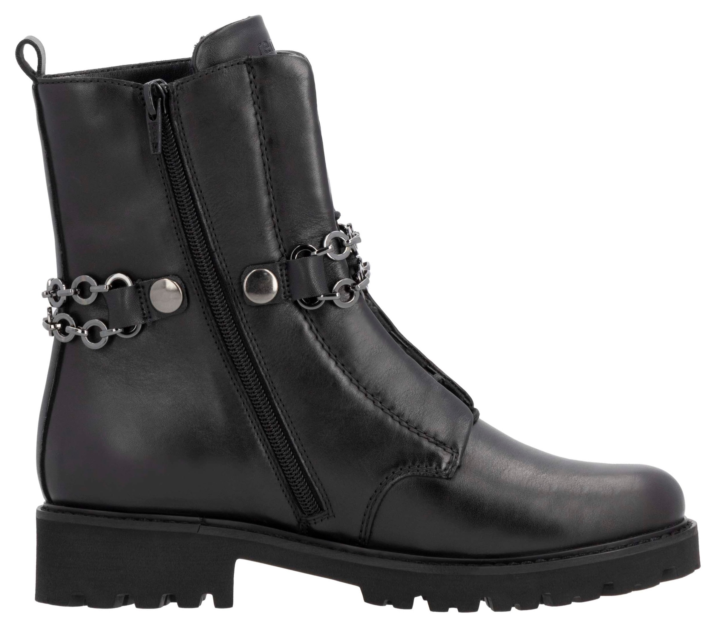 Remonte Stiefelette, Blockabsatz, Boots mit abnehmbarer Zierkette