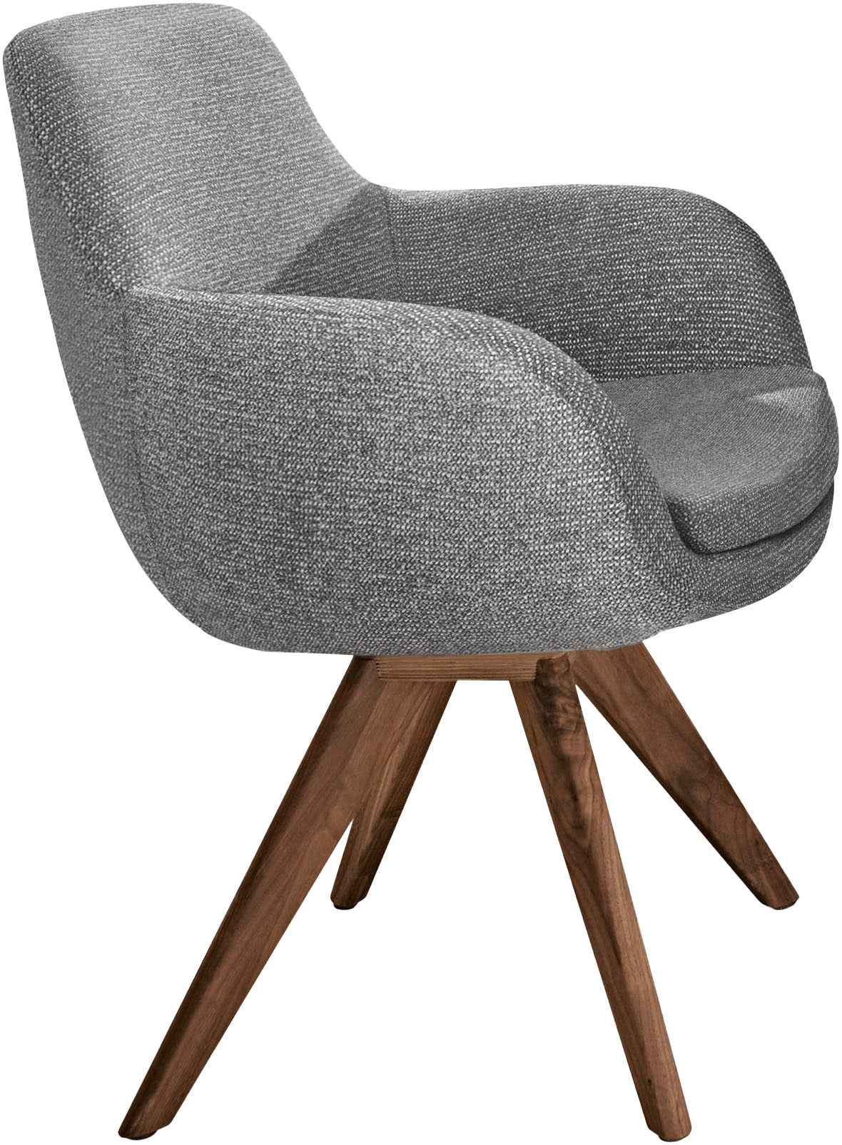 Musterring Esszimmerstuhl »Tavia«, (Set), Chenille, Stativgestell Wildnussbaum, Drehfunktion optional, diverse Farben