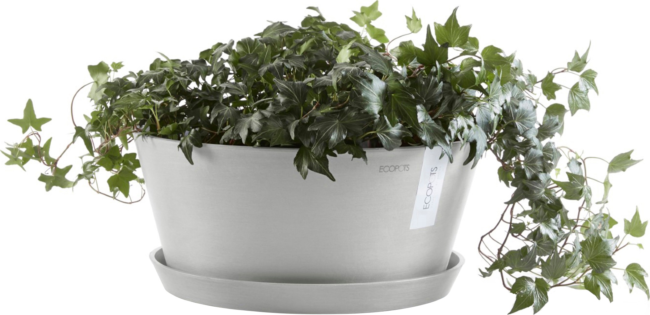 ECOPOTS Blumentopf »Frankfurt 40 Weißgrau«, für innen und außen: frostsicher, bruchsicher und lichtbeständig