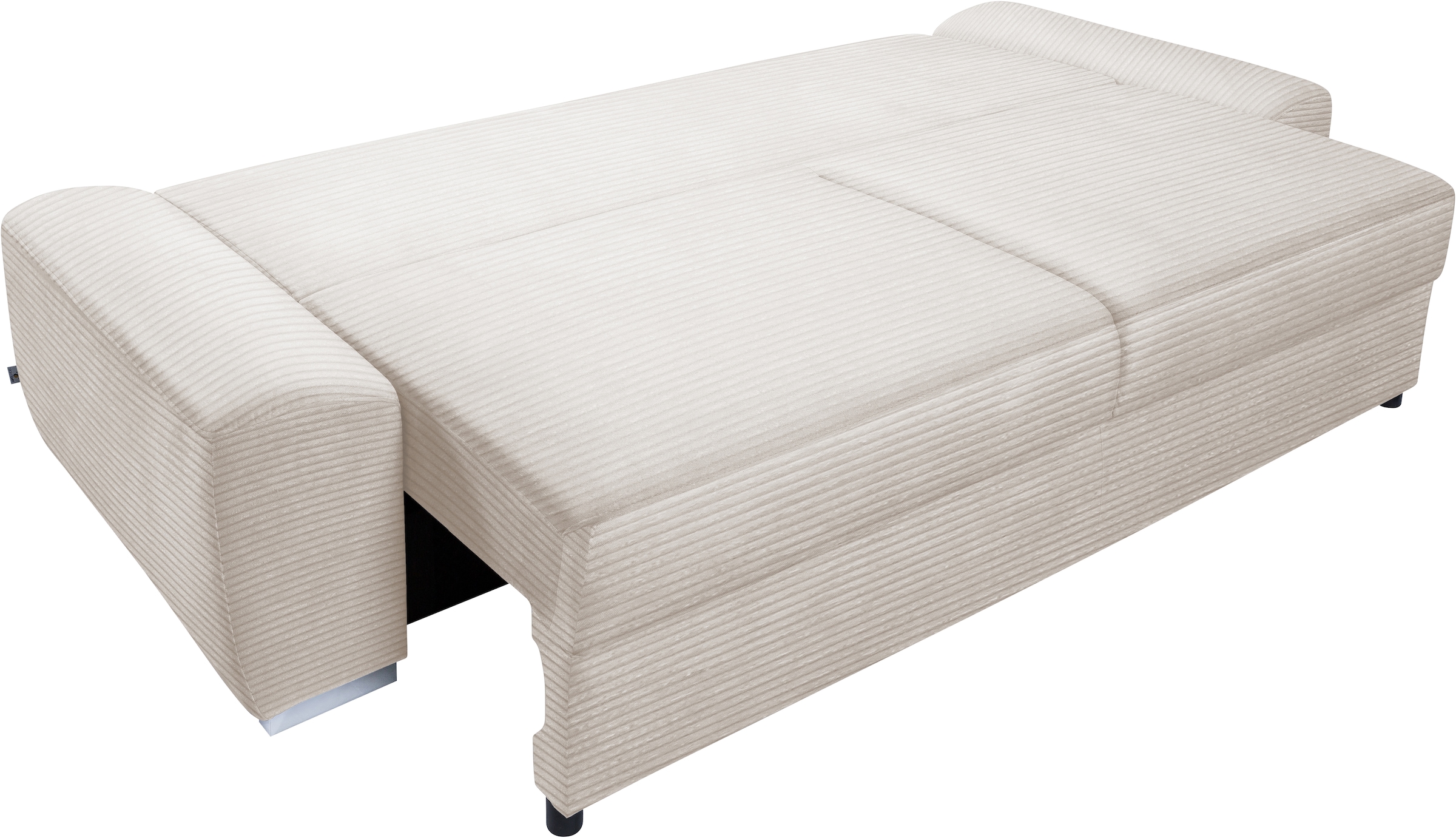 exxpo - sofa fashion 3-Sitzer »SOLSBURY, bequem und komfortabel, Sofa, Schlafsofa, Breite 258cm« inkl. Federkern-Polsterung, Bettfunktion und Stauraum, in Cord