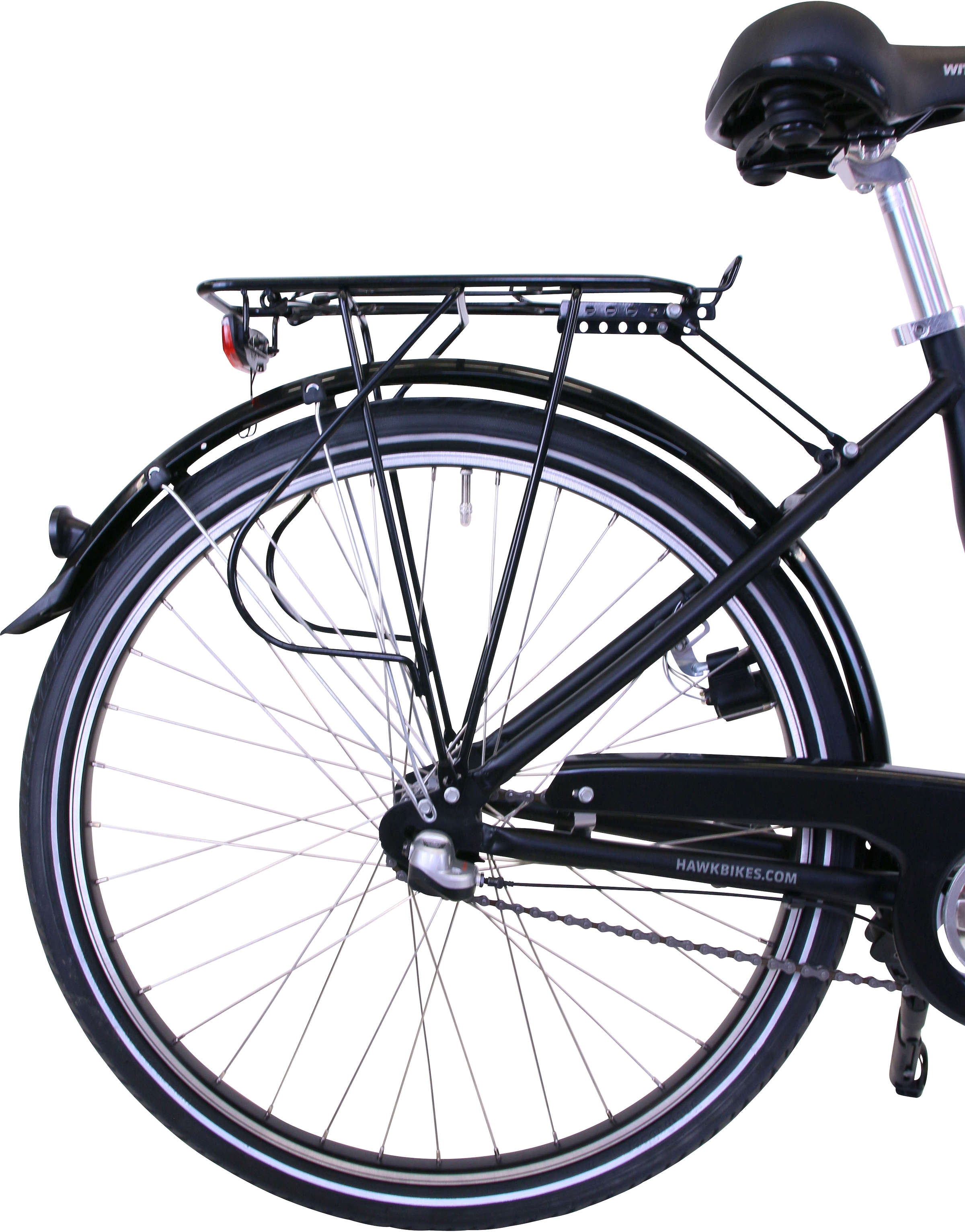 HAWK Bikes Cityrad »City Comfort Premium Black«, 3 Gang, Shimano, Nexus Schaltwerk, für Damen und Herren