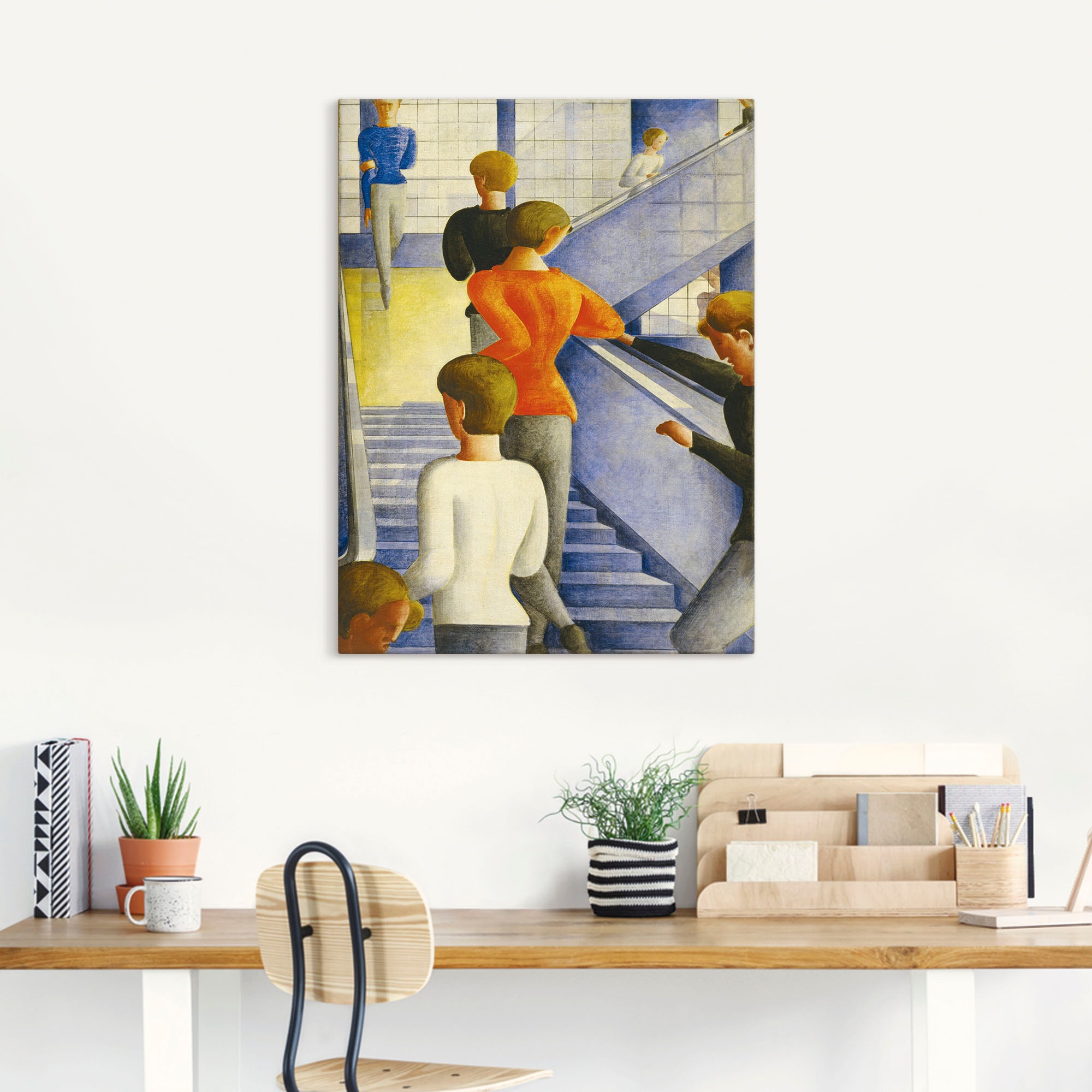 Artland Leinwandbild »Bauhaustreppe. 1932« Gruppen & Familien 1 Stk. tlg. als Alubild, Outdoorbild, Leinwandbild, Poster, Wandaufkleber