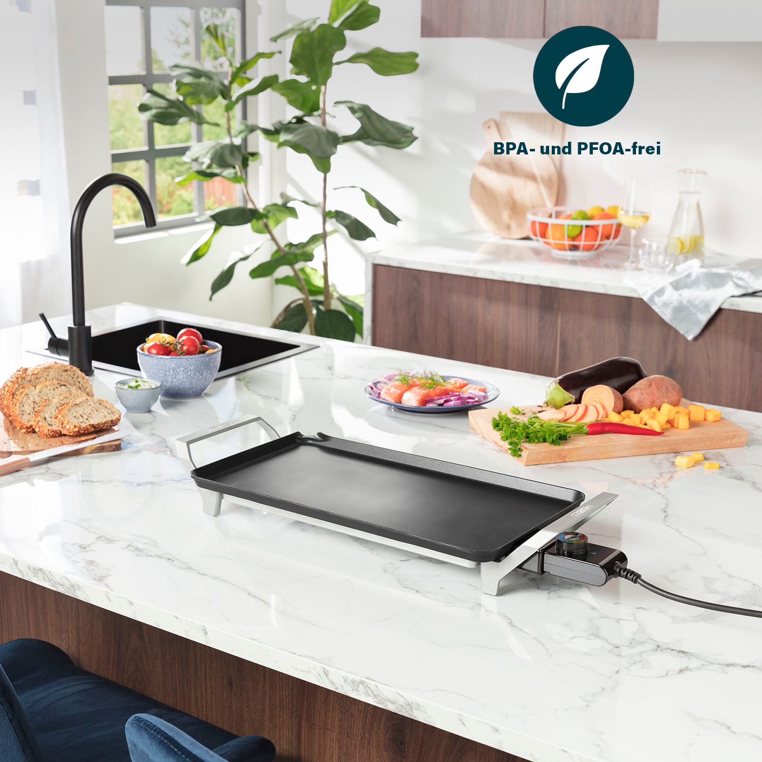 PRINCESS Tischgrill »Table Chef Premium XL 103110«, 2500 W, Teppanyaki Grillplatte 46x26 cm